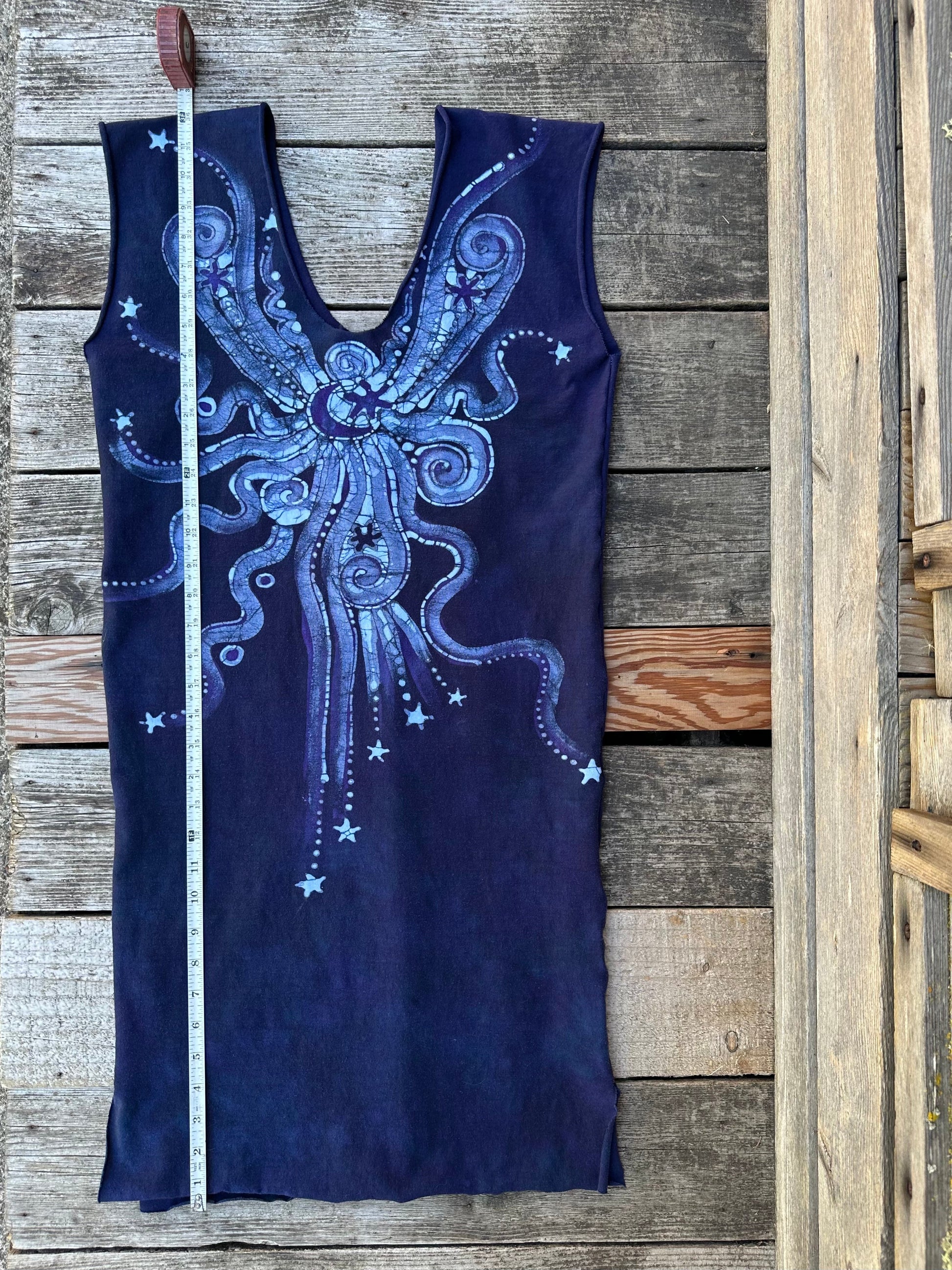 Midnight Moon Stretchy Hemp Tube Dress Batik Dresses Batikwalla