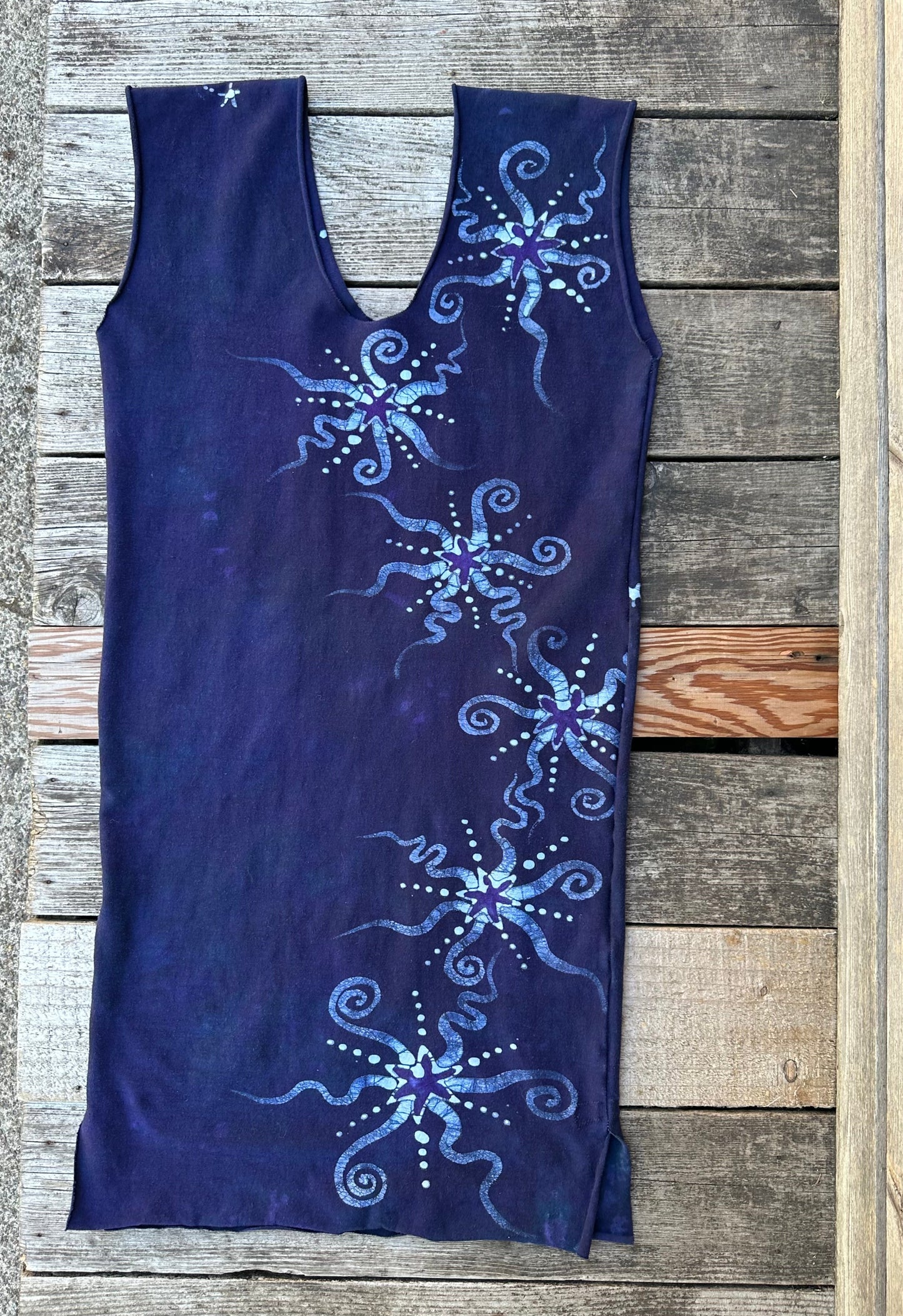 Midnight Moon Stretchy Hemp Tube Dress Batik Dresses Batikwalla