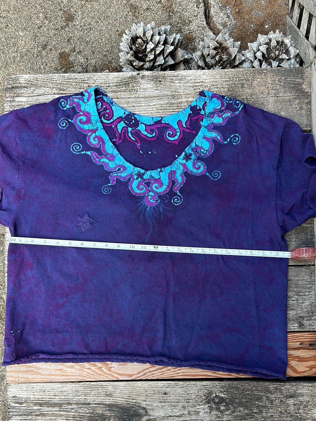 Sapphire Moon Necklace Tee - Size Large Shirts & Tops Batikwalla by Victoria