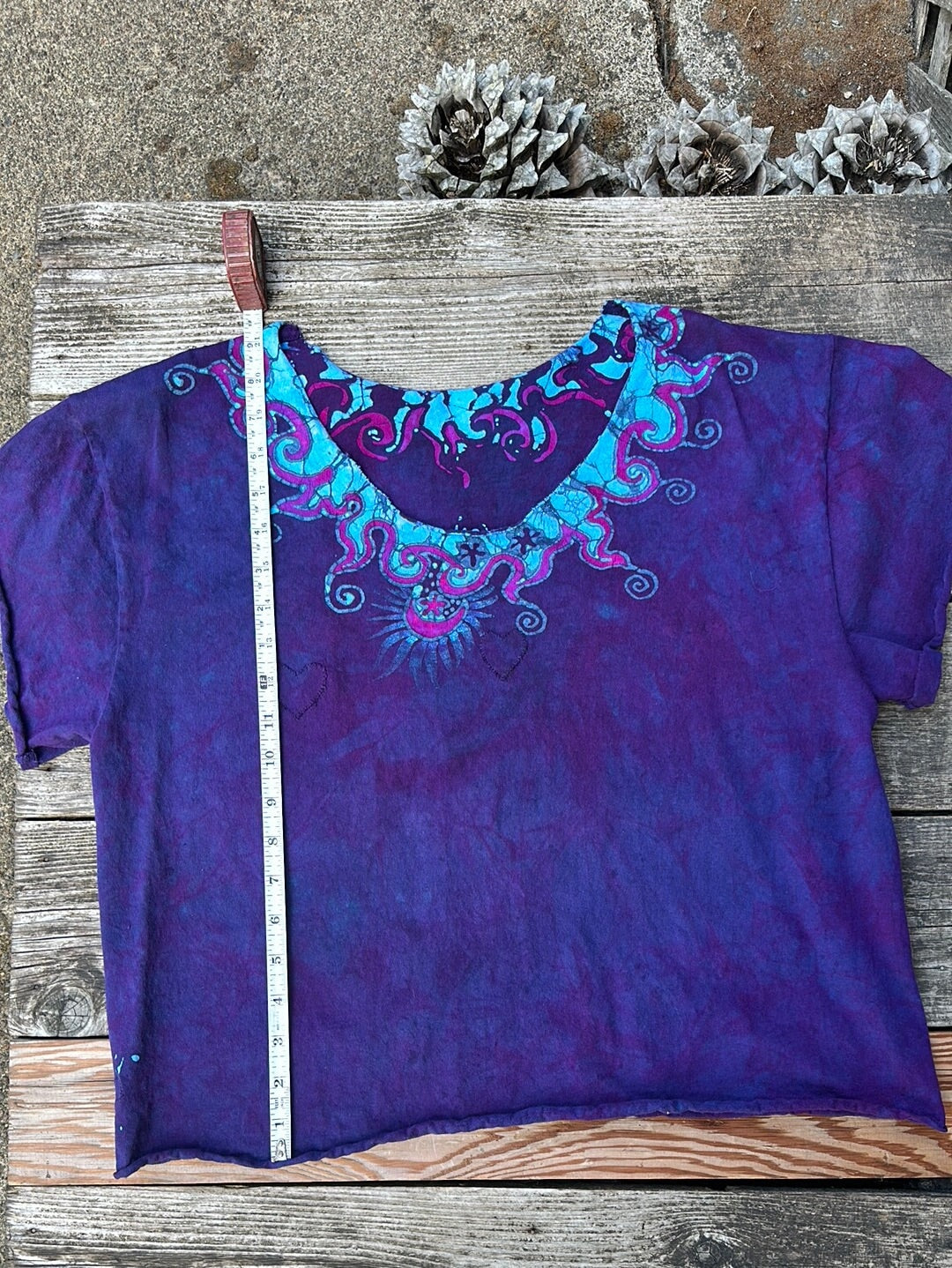 Sapphire Moon Necklace Tee - Size Medium Shirts & Tops Batikwalla by Victoria