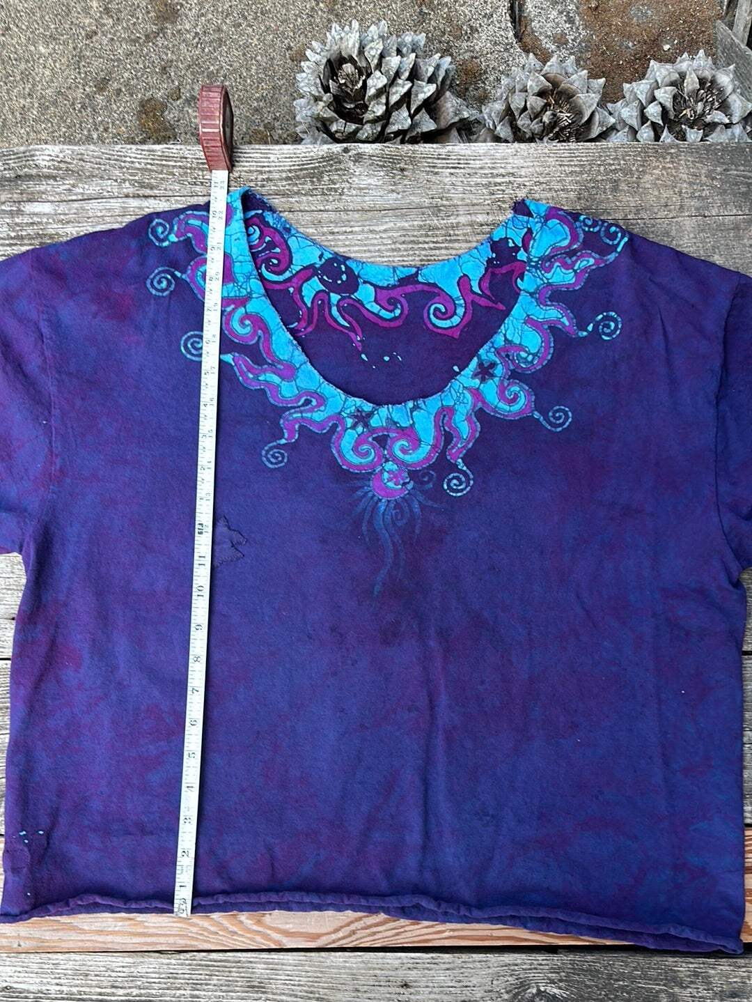 Sapphire Moon Necklace Tee - Size Large Shirts & Tops Batikwalla by Victoria