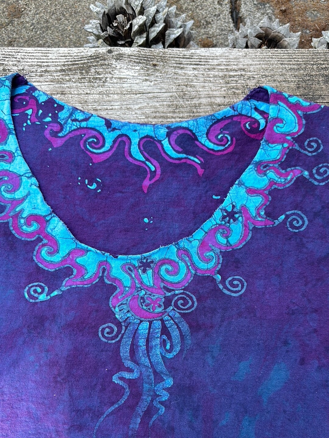 Sapphire Moon Necklace Tee - Size Small Shirts & Tops Batikwalla by Victoria