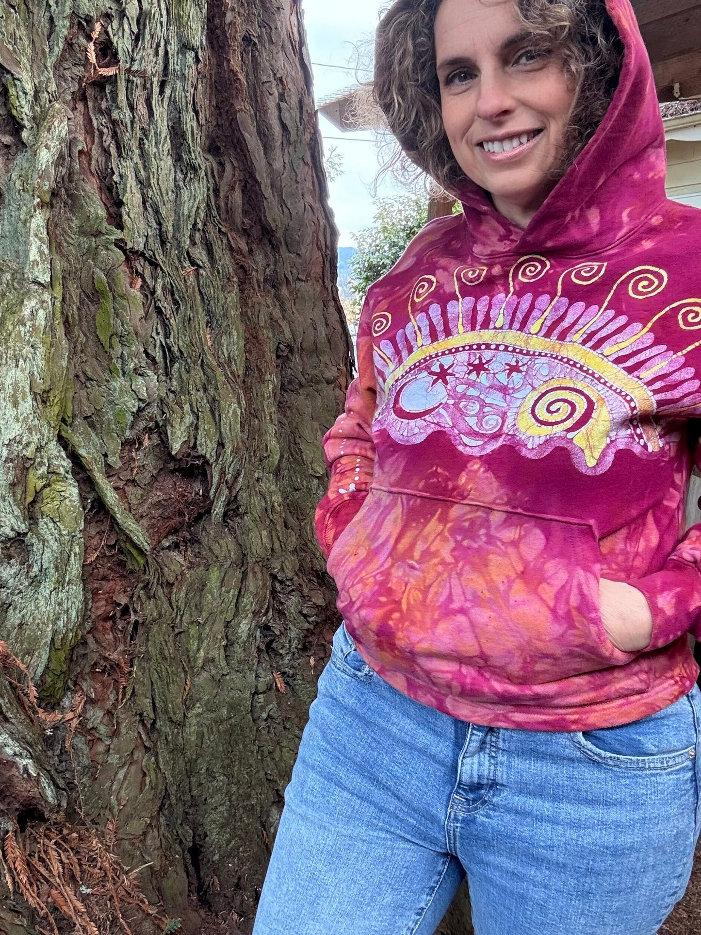 A Day At The Beach - Pullover Batikwalla Hoodie - One Size SALE BASKET SPECIAL hoodie batikwalla OS