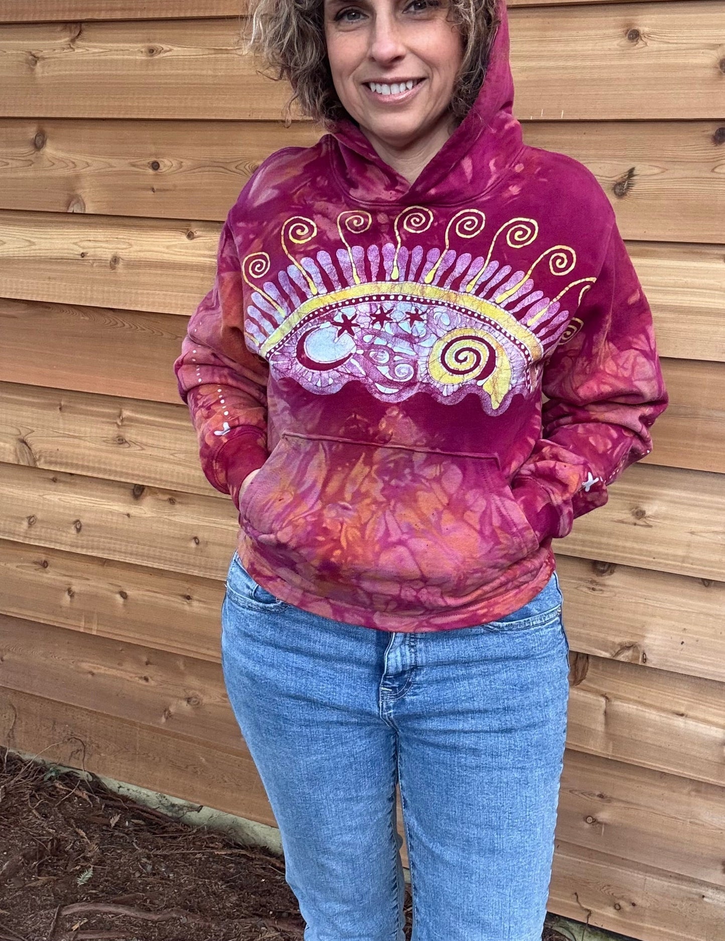A Day At The Beach - Pullover Batikwalla Hoodie - One Size SALE BASKET SPECIAL hoodie batikwalla