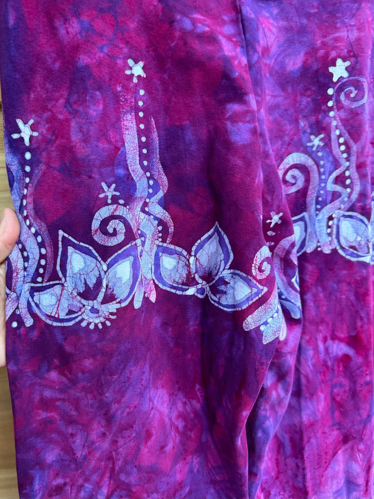 Pink Lotus Batik Yoga Pants Yoga Pants batikwalla