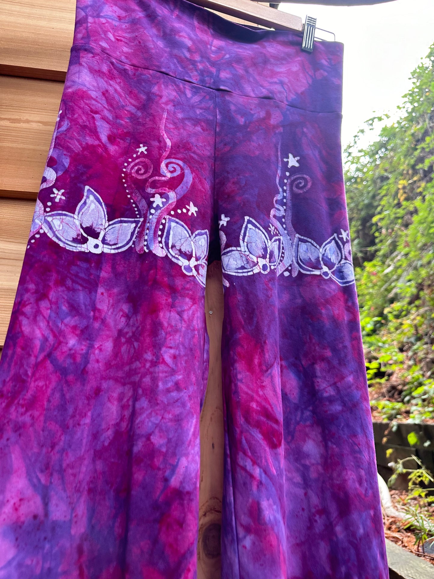Pink Lotus Batik Yoga Pants Yoga Pants batikwalla