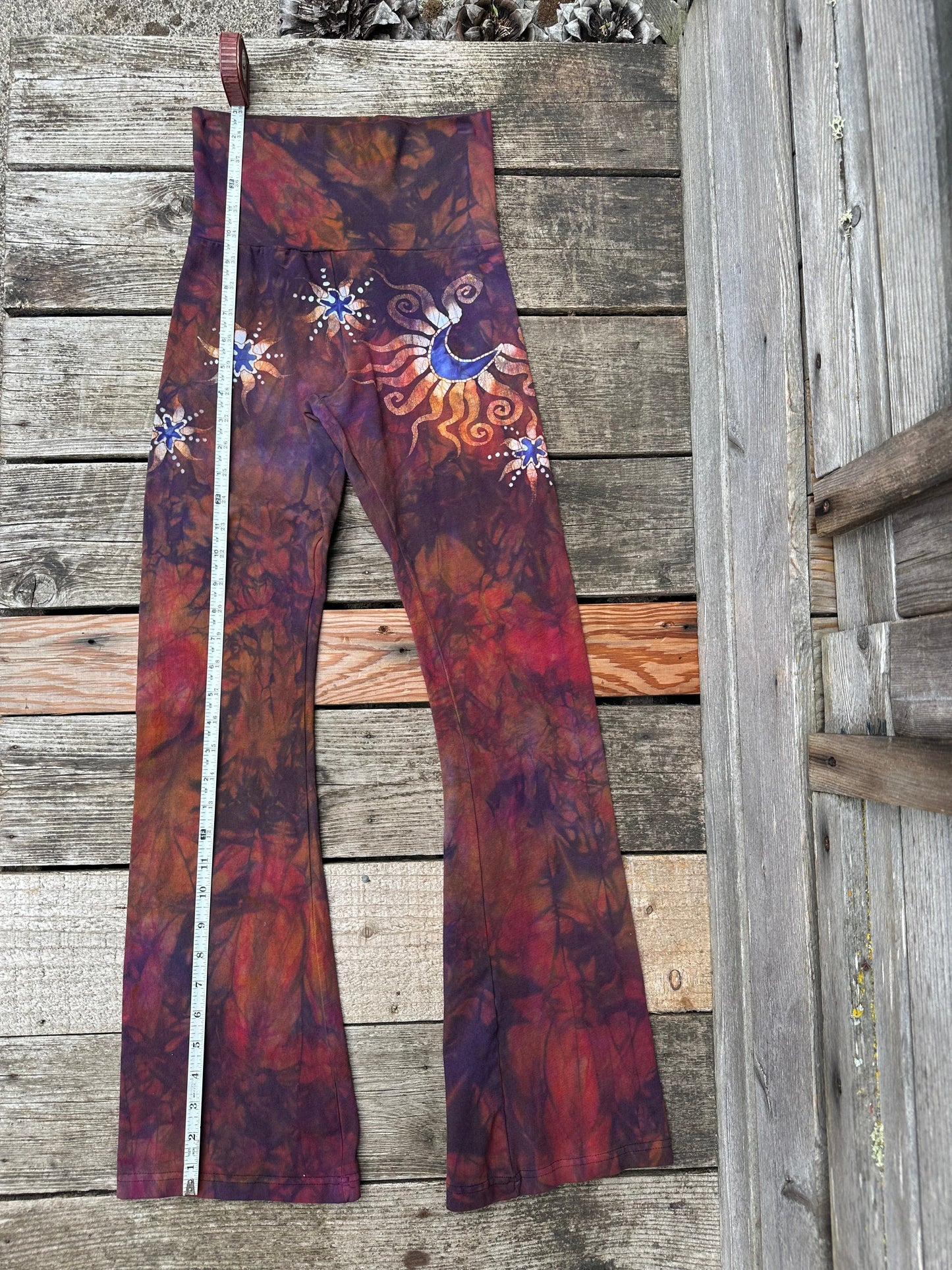 Bonfire Moon and Stars Stretchy Movement Yoga Pants - Size SMALL Yoga Pants batikwalla