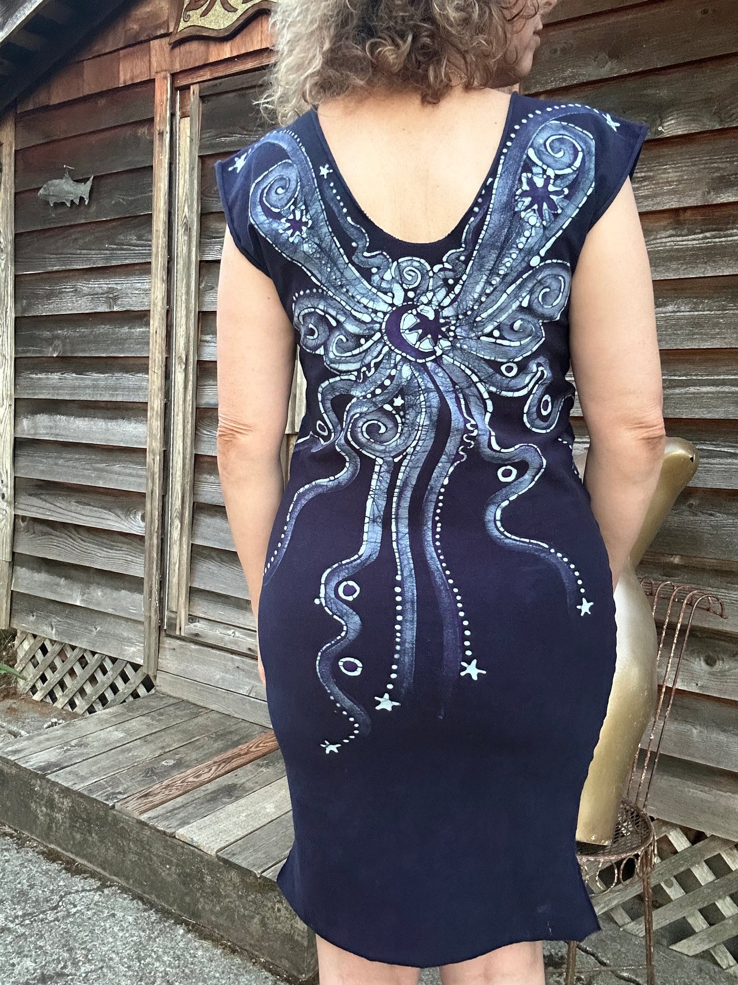 Midnight Stars Tribal Stretchy Tube Batik Dress Batik Dresses Batikwalla