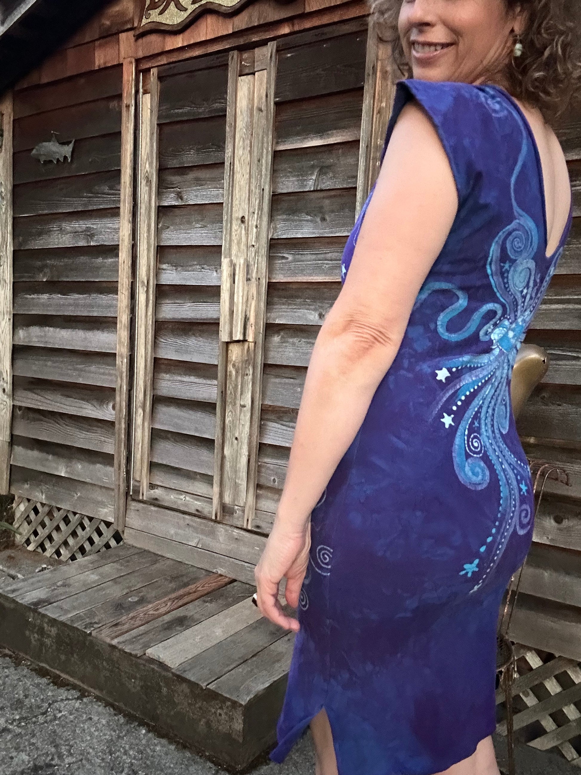Wisteria Bliss Tribal Stretchy Tube Batik Dress Batik Dresses Batikwalla
