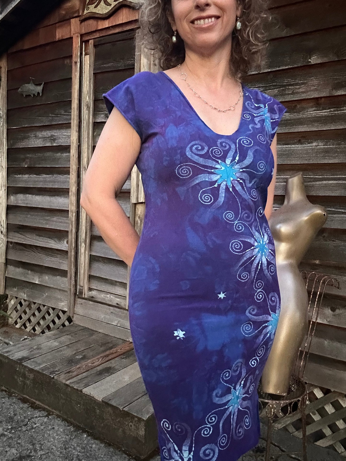 Wisteria Bliss Tribal Stretchy Tube Batik Dress Batik Dresses Batikwalla