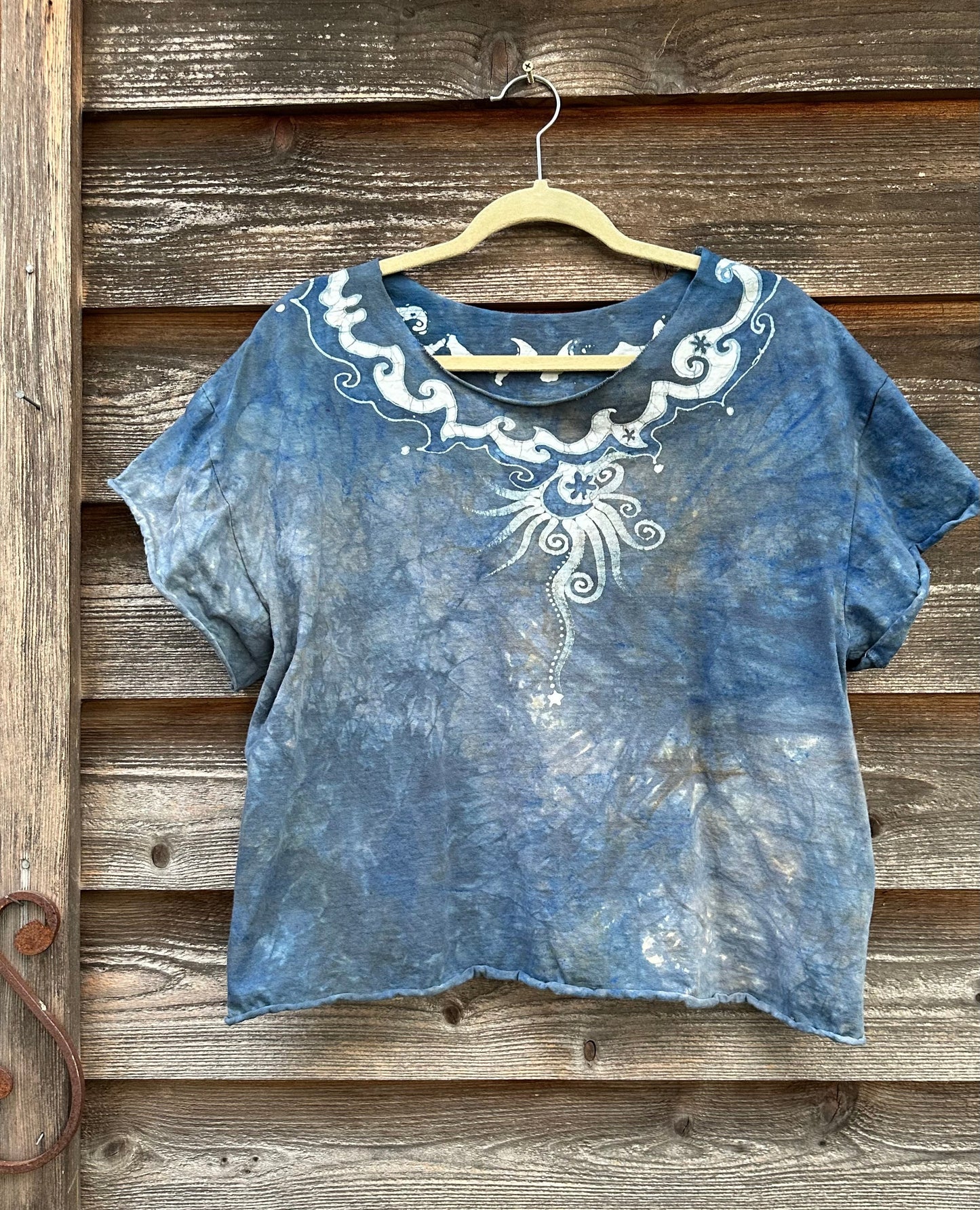 High Prairie Batik Necklace Tee - Size Medium Shirts & Tops Batikwalla by Victoria Medium