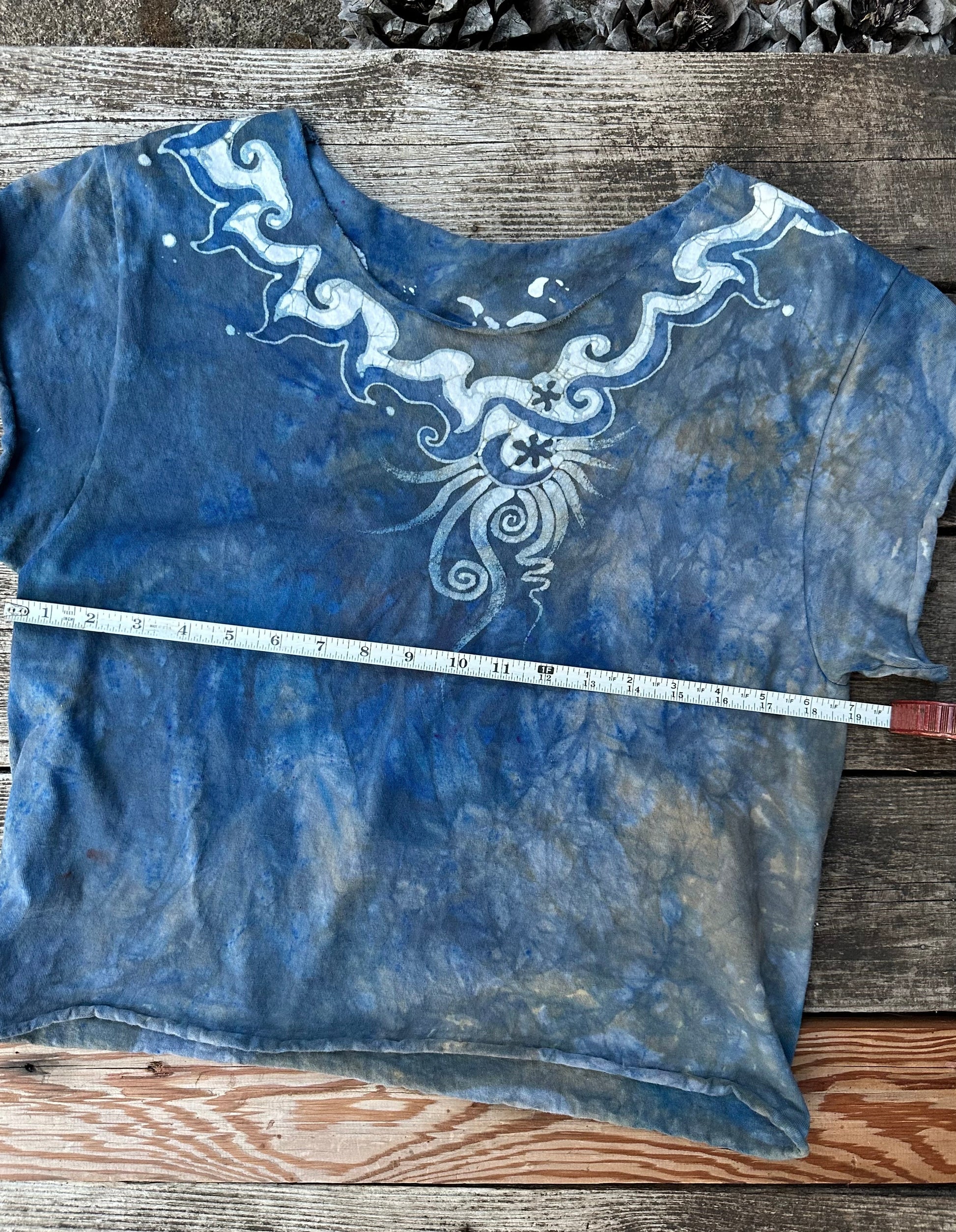 High Prairie Batik Necklace Tee - Size Small Shirts & Tops Batikwalla by Victoria