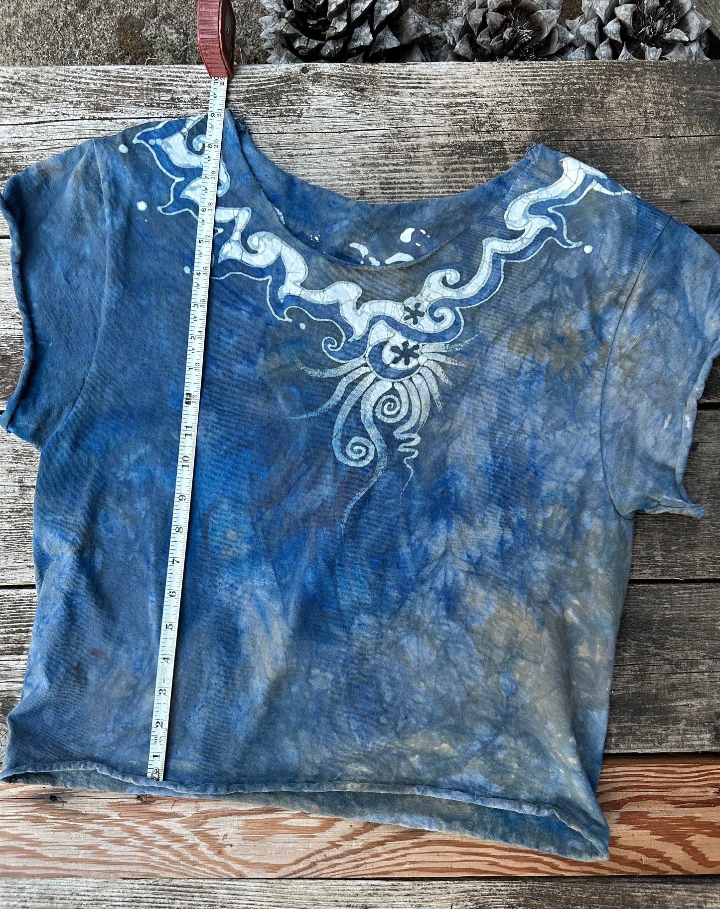 High Prairie Batik Necklace Tee - Size Small Shirts & Tops Batikwalla by Victoria