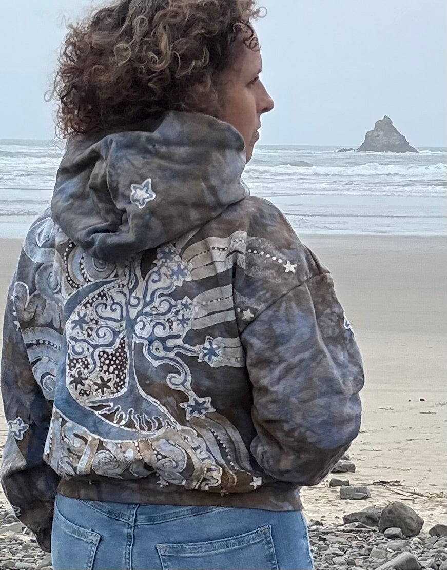 Sandstone Sun Handmade Batik Hoodie hoodie batikwalla