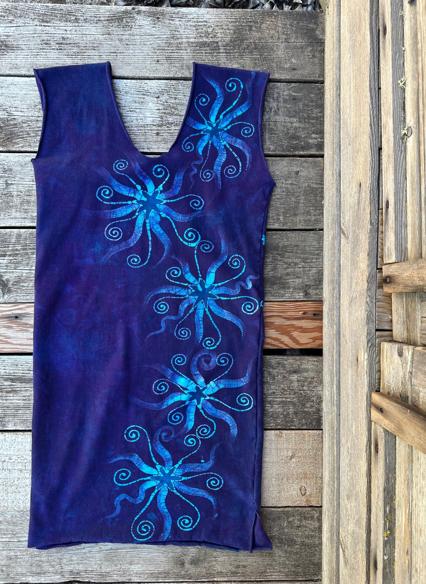 Midnight Moonbeams Tribal Stretchy Hemp Tube Dress Batik Dresses Batikwalla