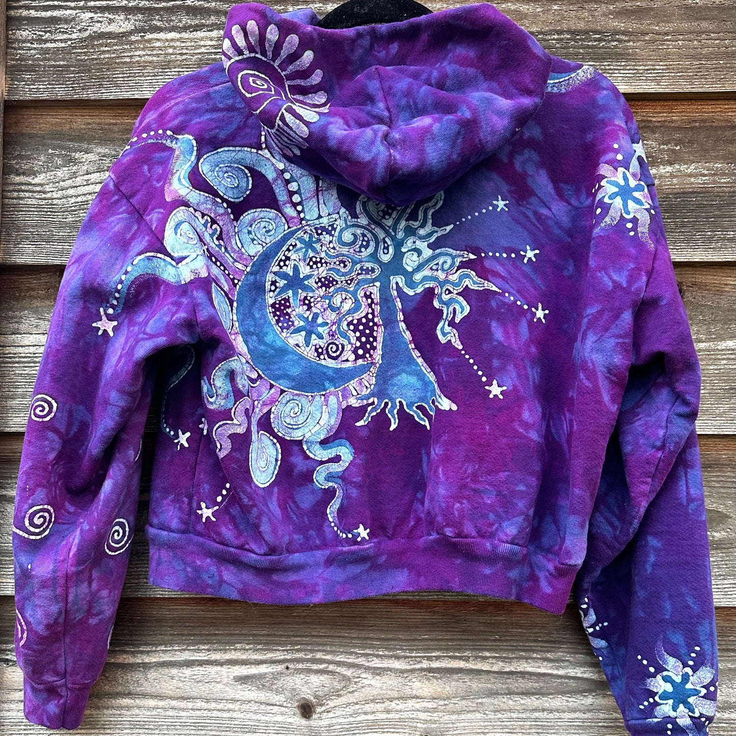 Morning Glory Sunshine Handmade Batik Hoodie hoodie batikwalla