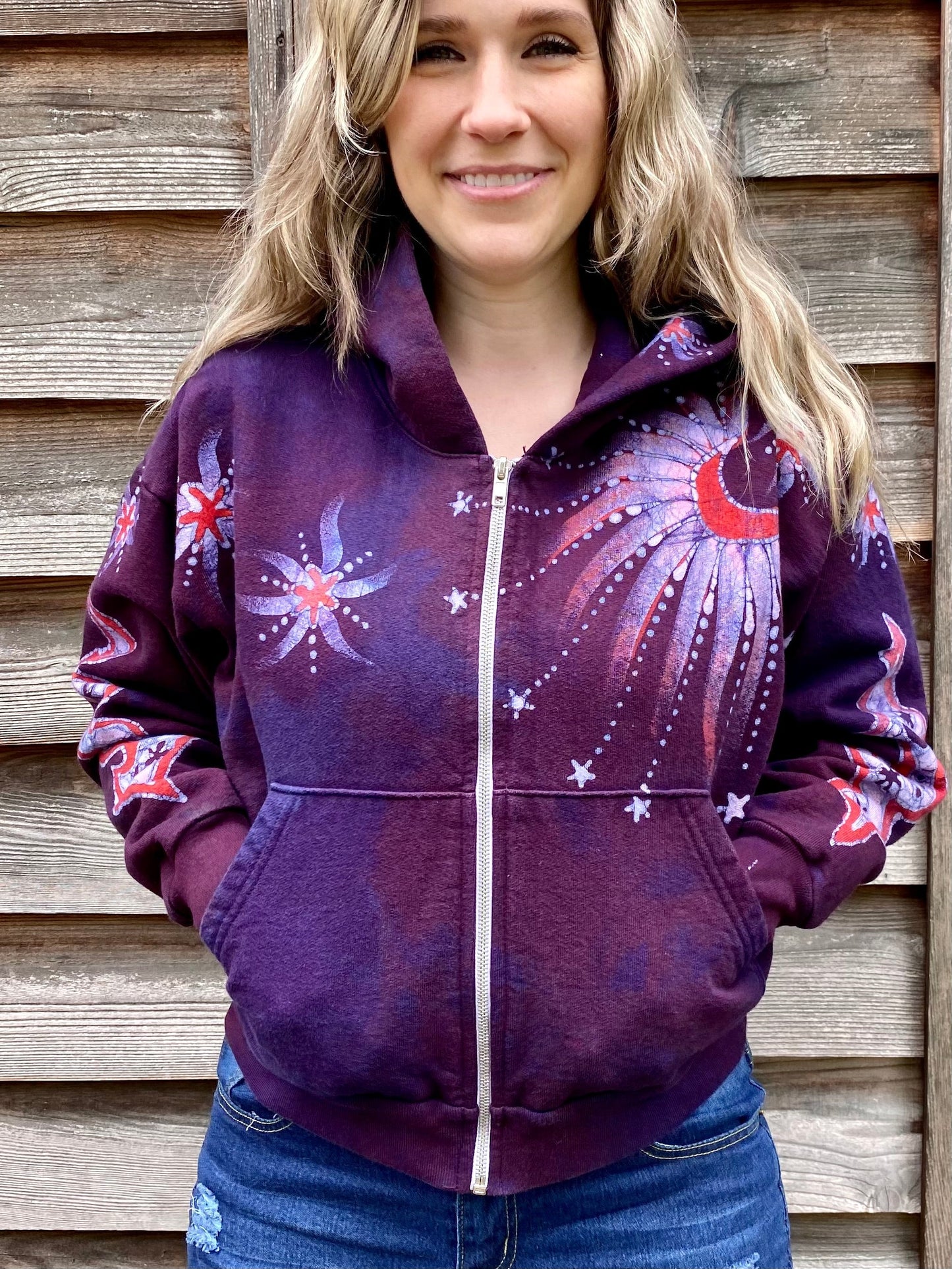 Bonfire Batik Hoodie hoodie batikwalla