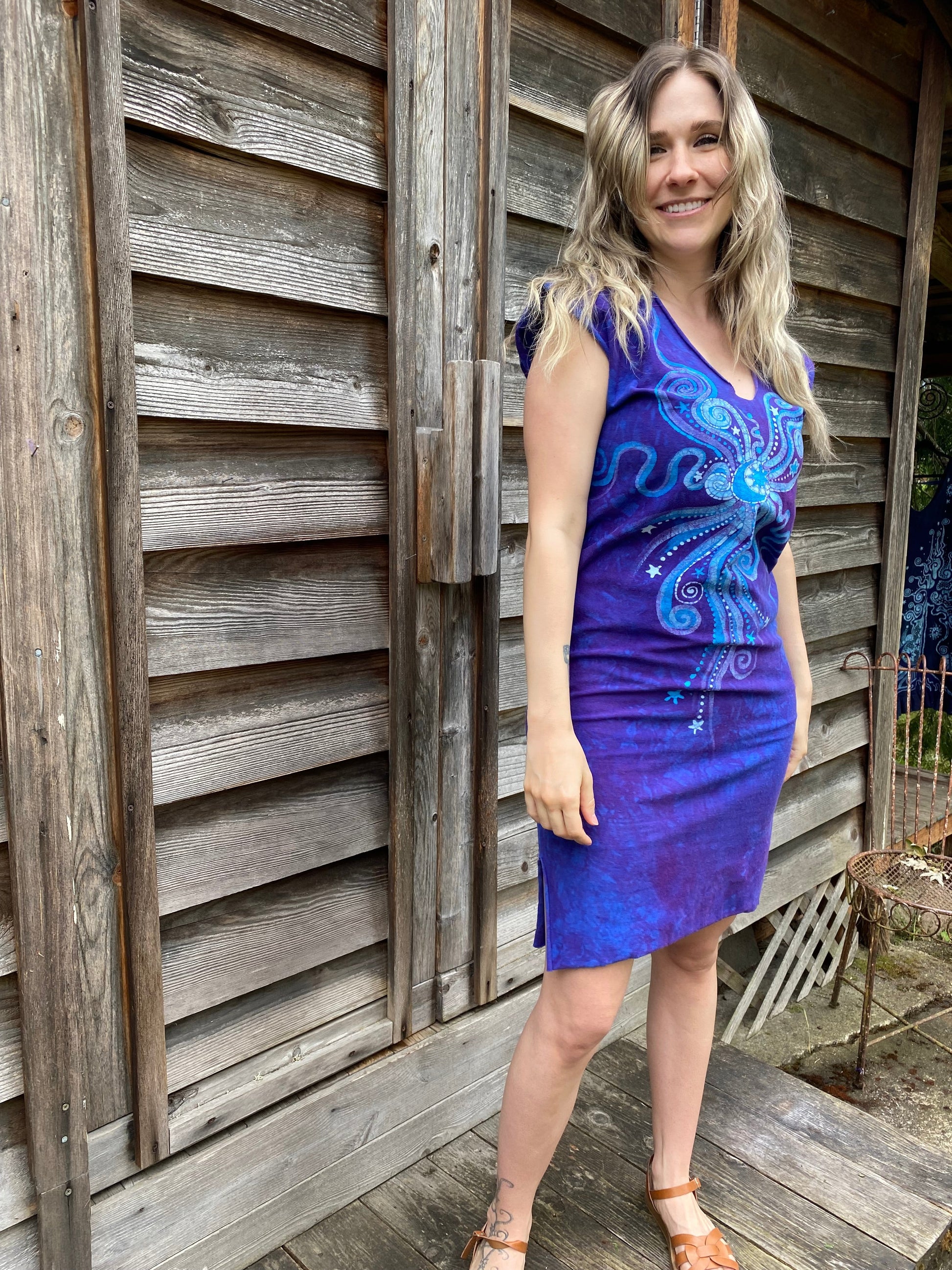 Wisteria Bliss Tribal Stretchy Tube Batik Dress Batik Dresses Batikwalla