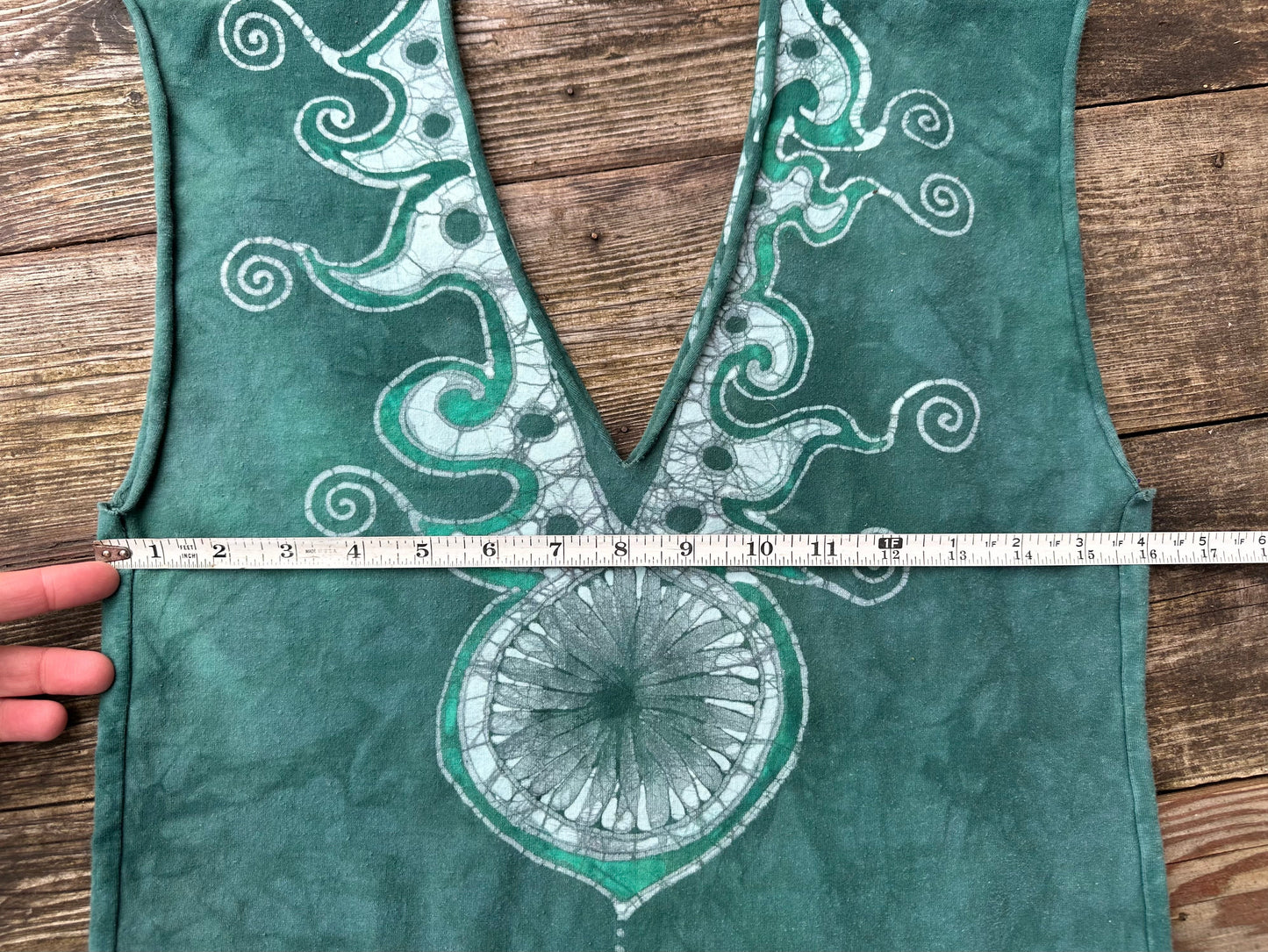 Batik Tunic Tank Dress - Aqua Orb Tops batikwalla