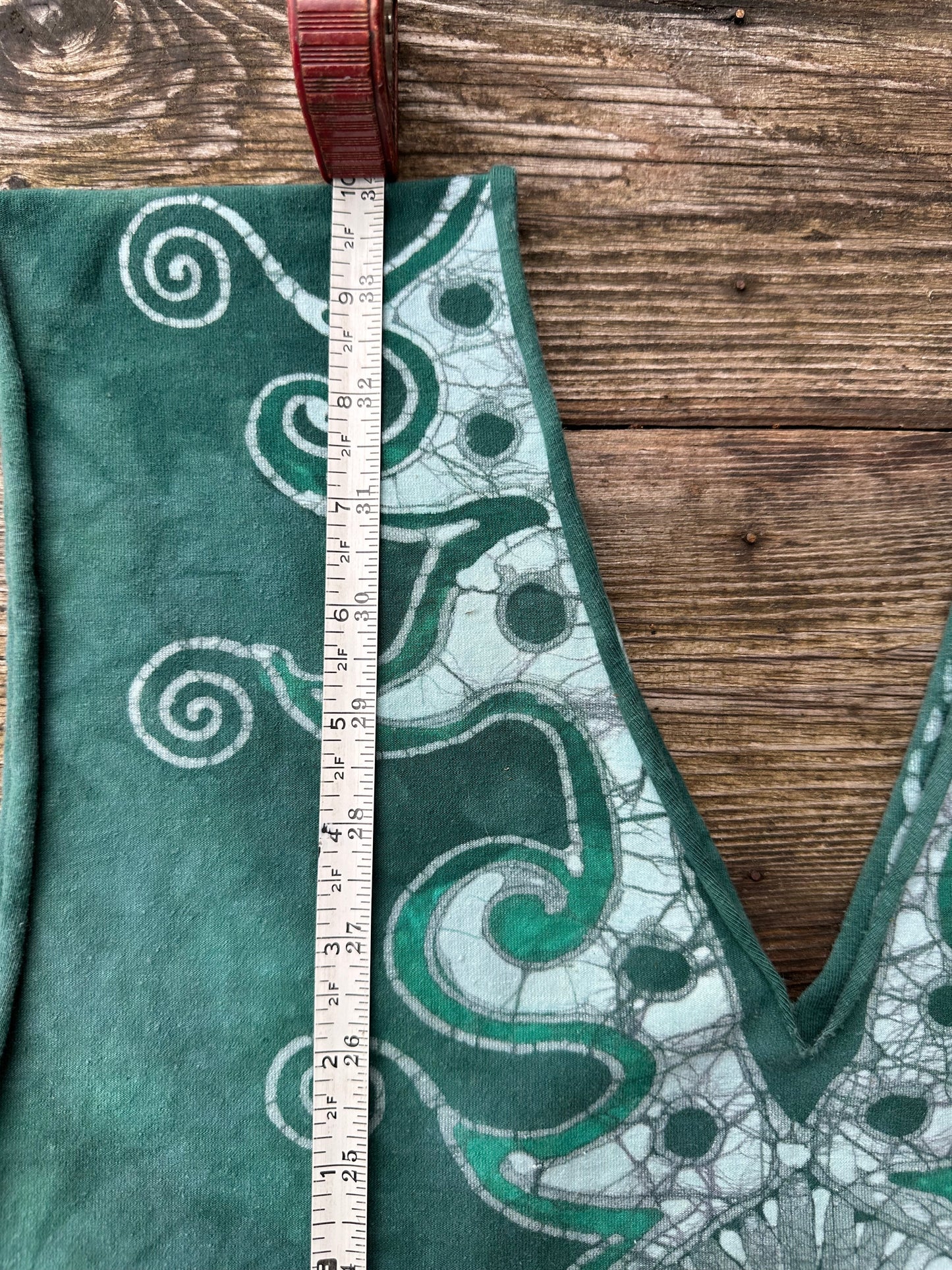Batik Tunic Tank Dress - Aqua Orb Tops batikwalla
