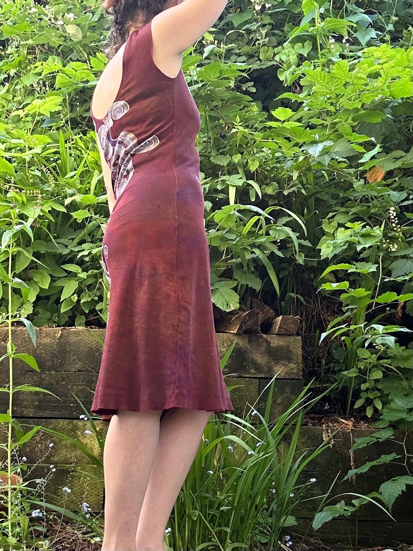 Under The Redwood Tree Handmade Batik Dress - Size M Batik Dresses Batikwalla
