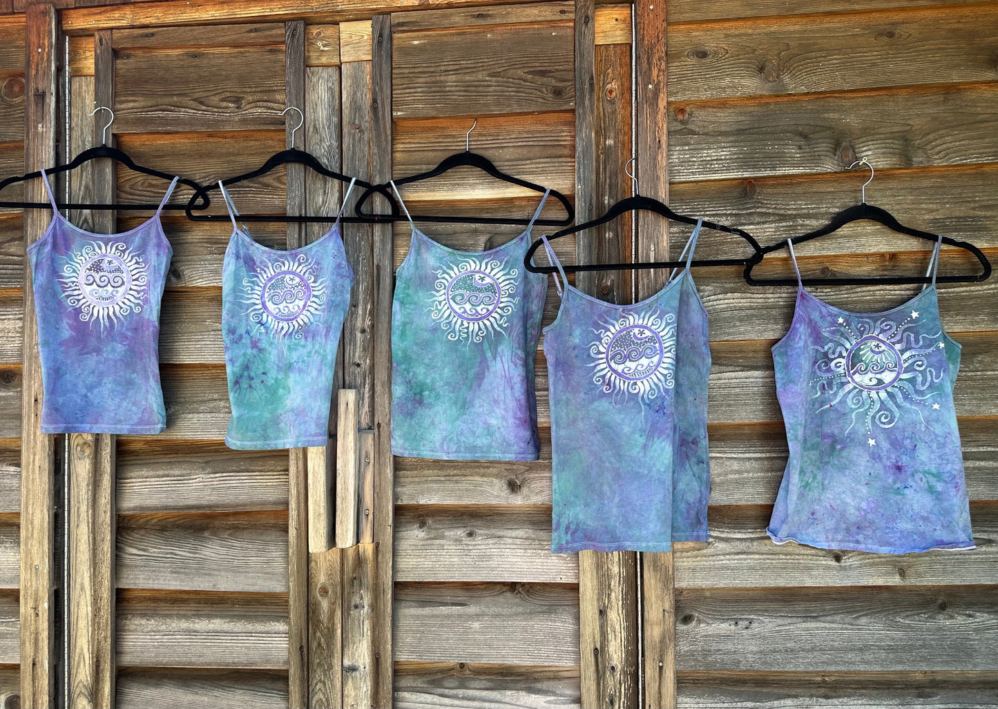 Waves and Sunshine Hand Painted Batik Tank Top Tops batikwalla XL