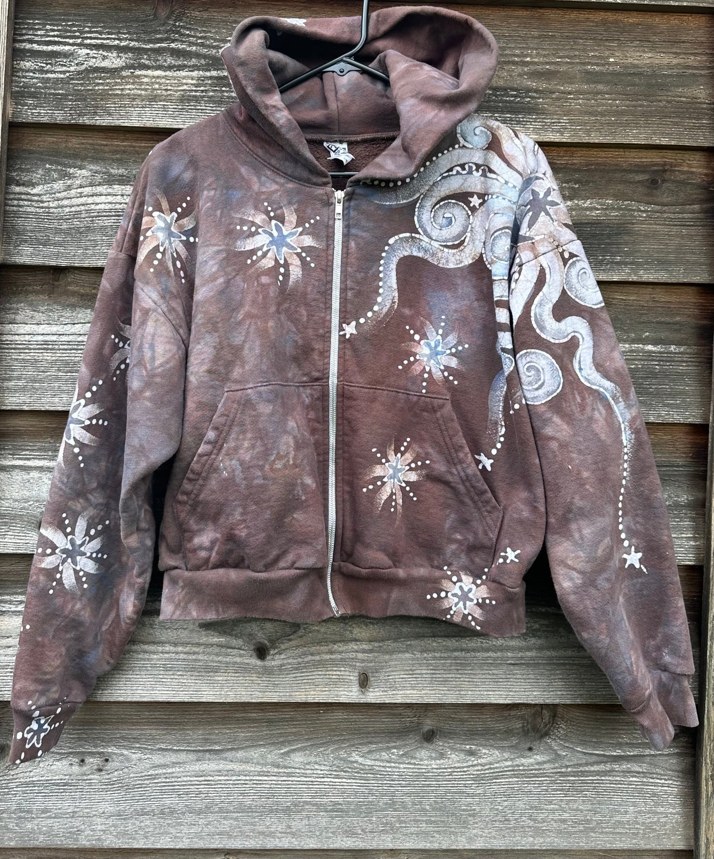 Cedar Moon Handmade Batik Hoodie - One Size - M/L hoodie batikwalla M/L