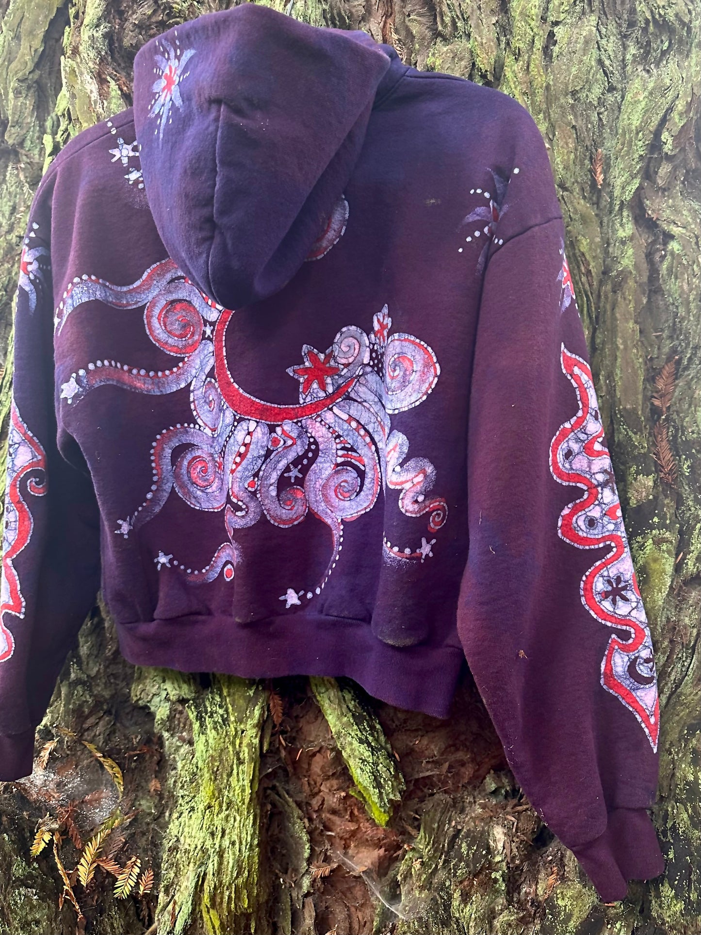 Bonfire Batik Hand Painted Hoodie hoodie batikwalla