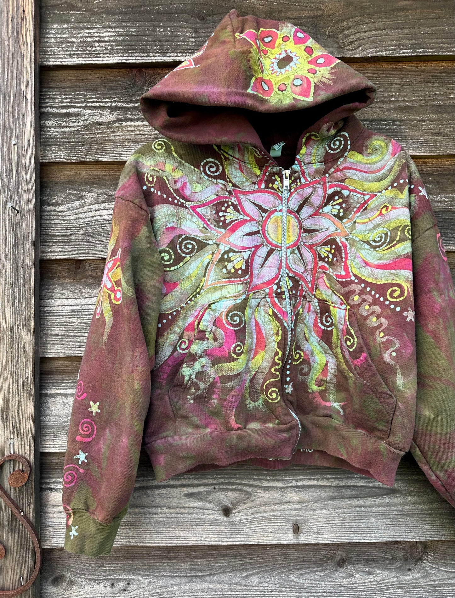 Lotus Flower Handmade Batik Hoodie hoodie batikwalla