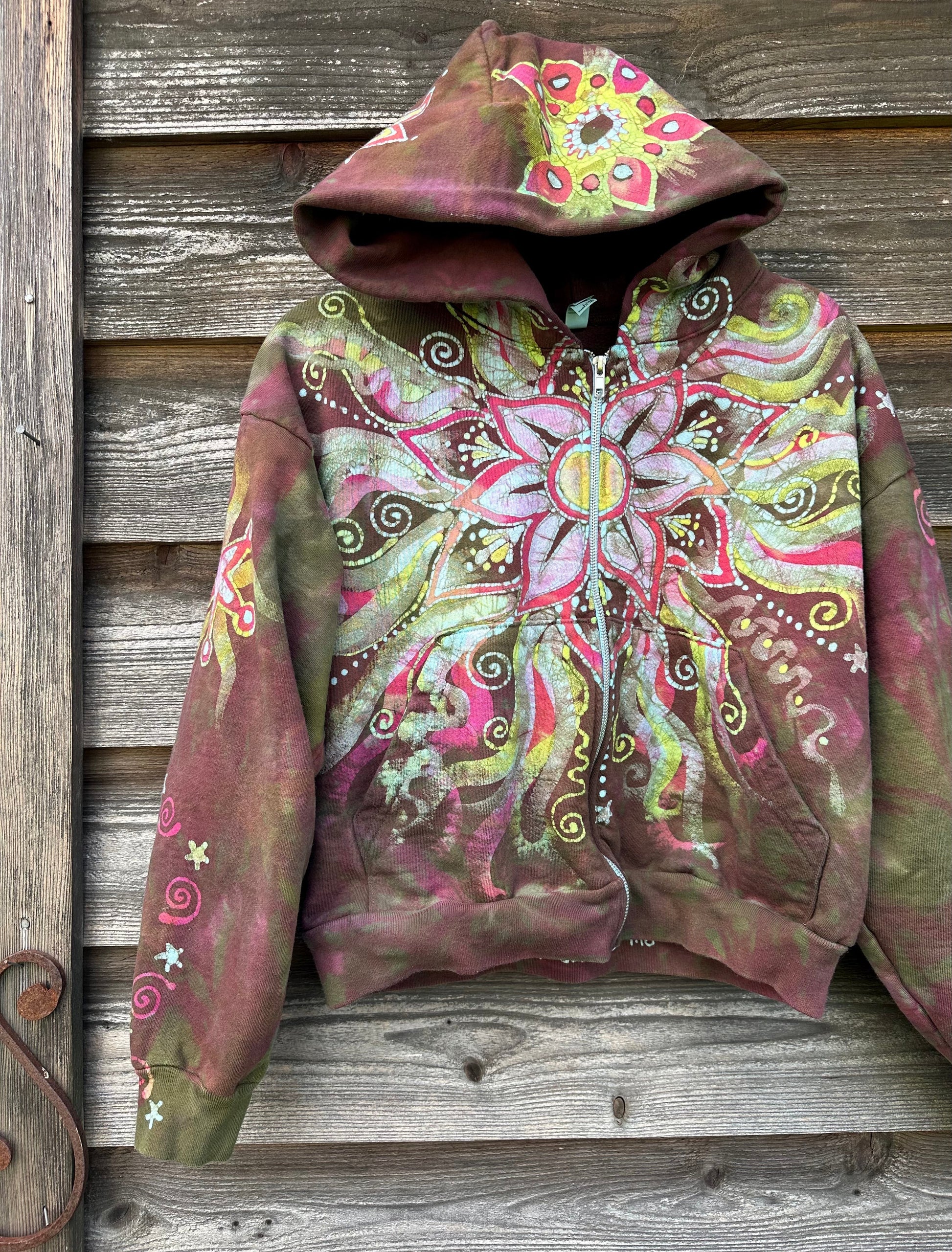Lotus Flower Handmade Batik Hoodie hoodie batikwalla