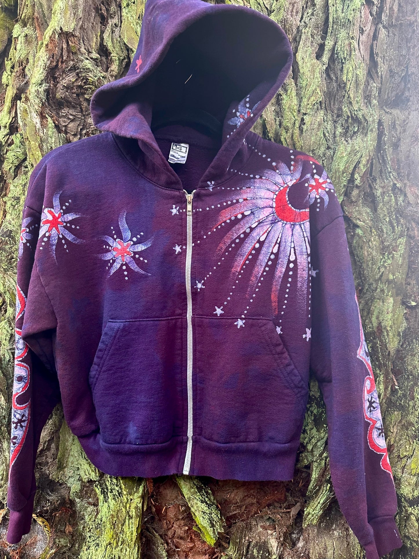 Bonfire Batik Hand Painted Hoodie hoodie batikwalla