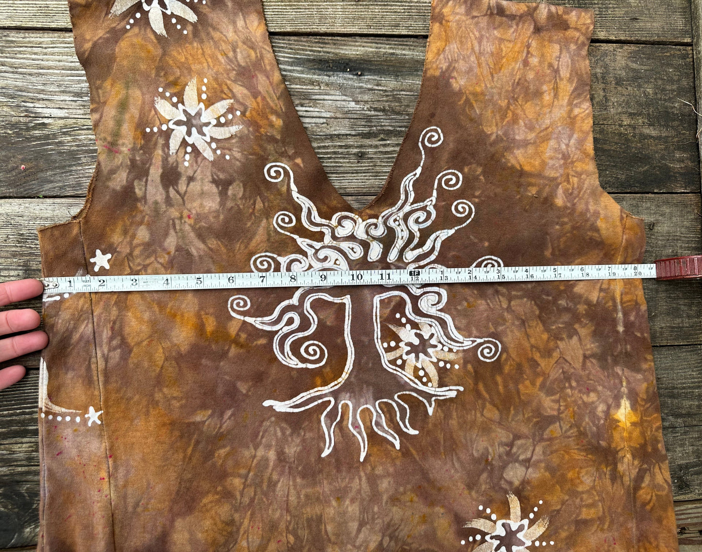 Sands Beach Organic Cotton Batik Dress Tunic Top - size Large Batik Dresses Batikwalla
