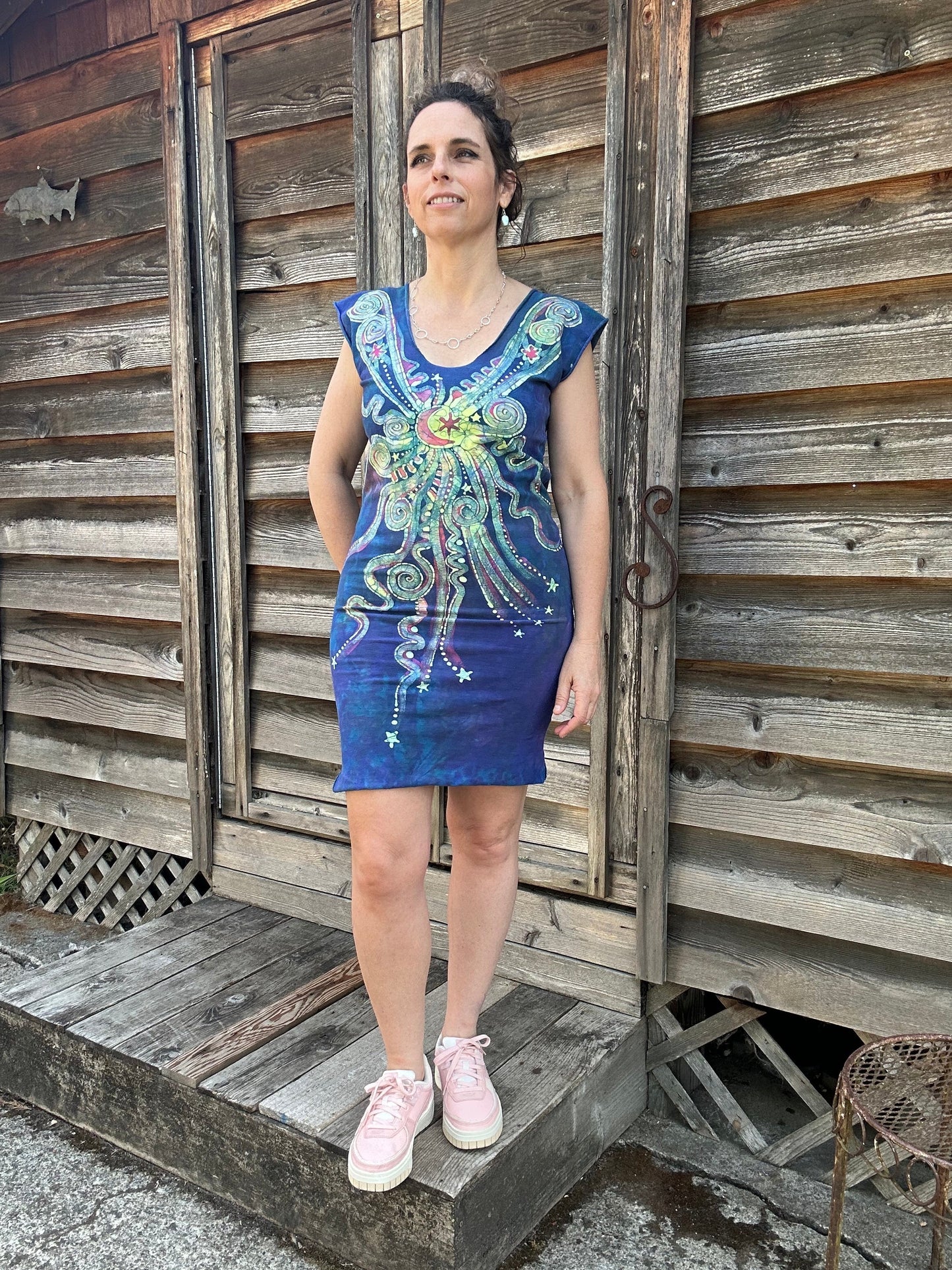 Blue Sky Blue Star Tribal Stretchy Batik Tube Dress Batik Dresses Batikwalla