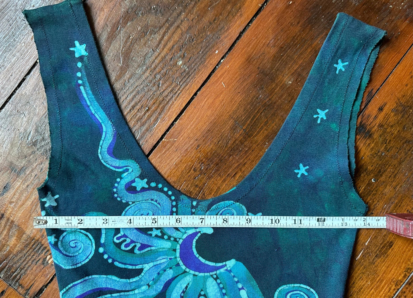 Magnificent Teal Tree Handmade Batik Dress - Size M Batik Dresses Batikwalla