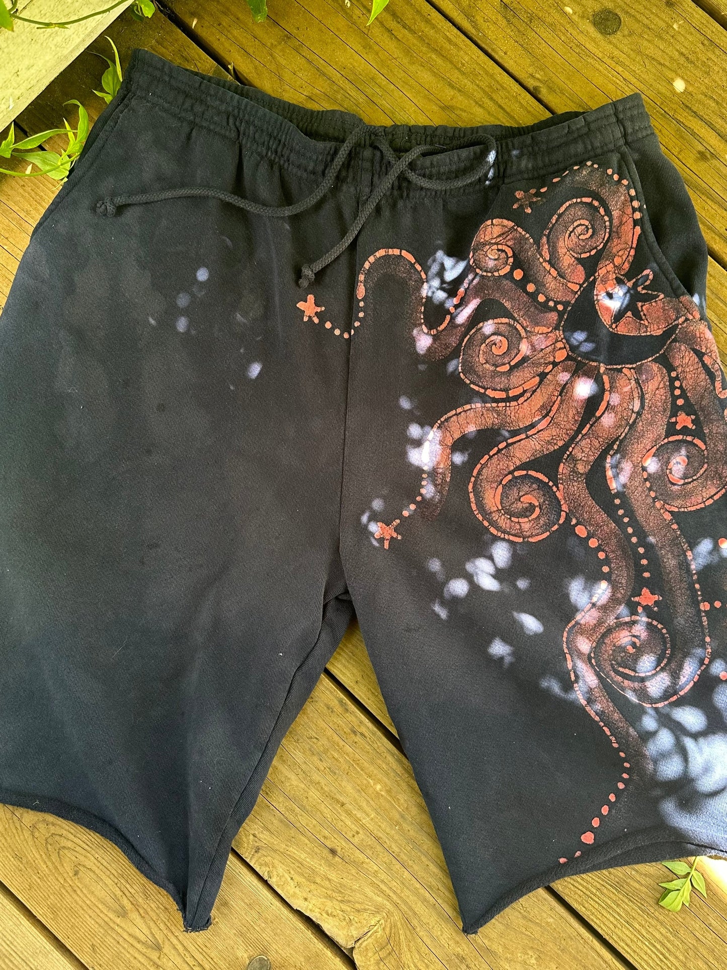 Batik Galaxy Shorts - Midnight Beachcomber - Size 2X Batikwalla by Victoria