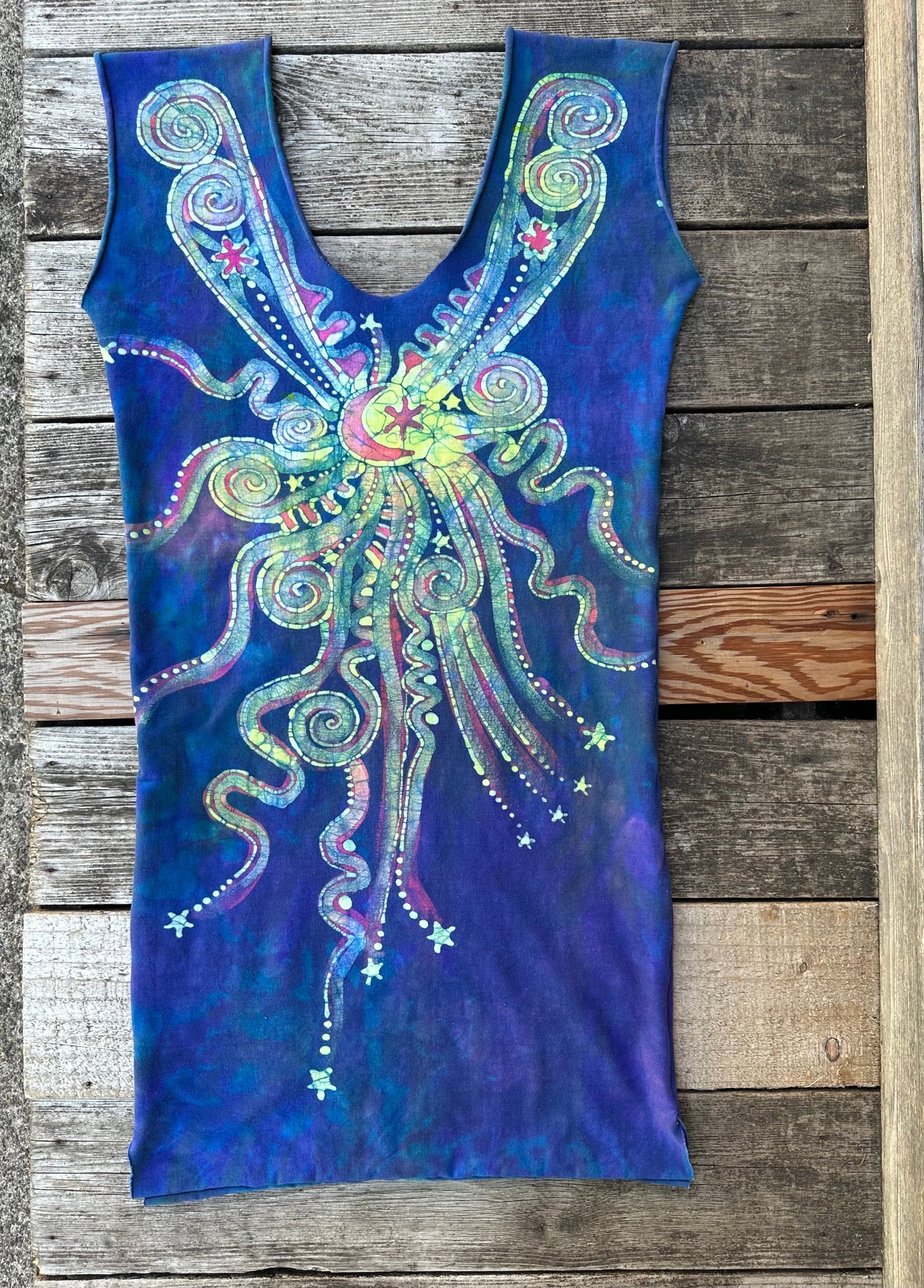 Blue Sky Blue Star Tribal Stretchy Batik Tube Dress Batik Dresses Batikwalla