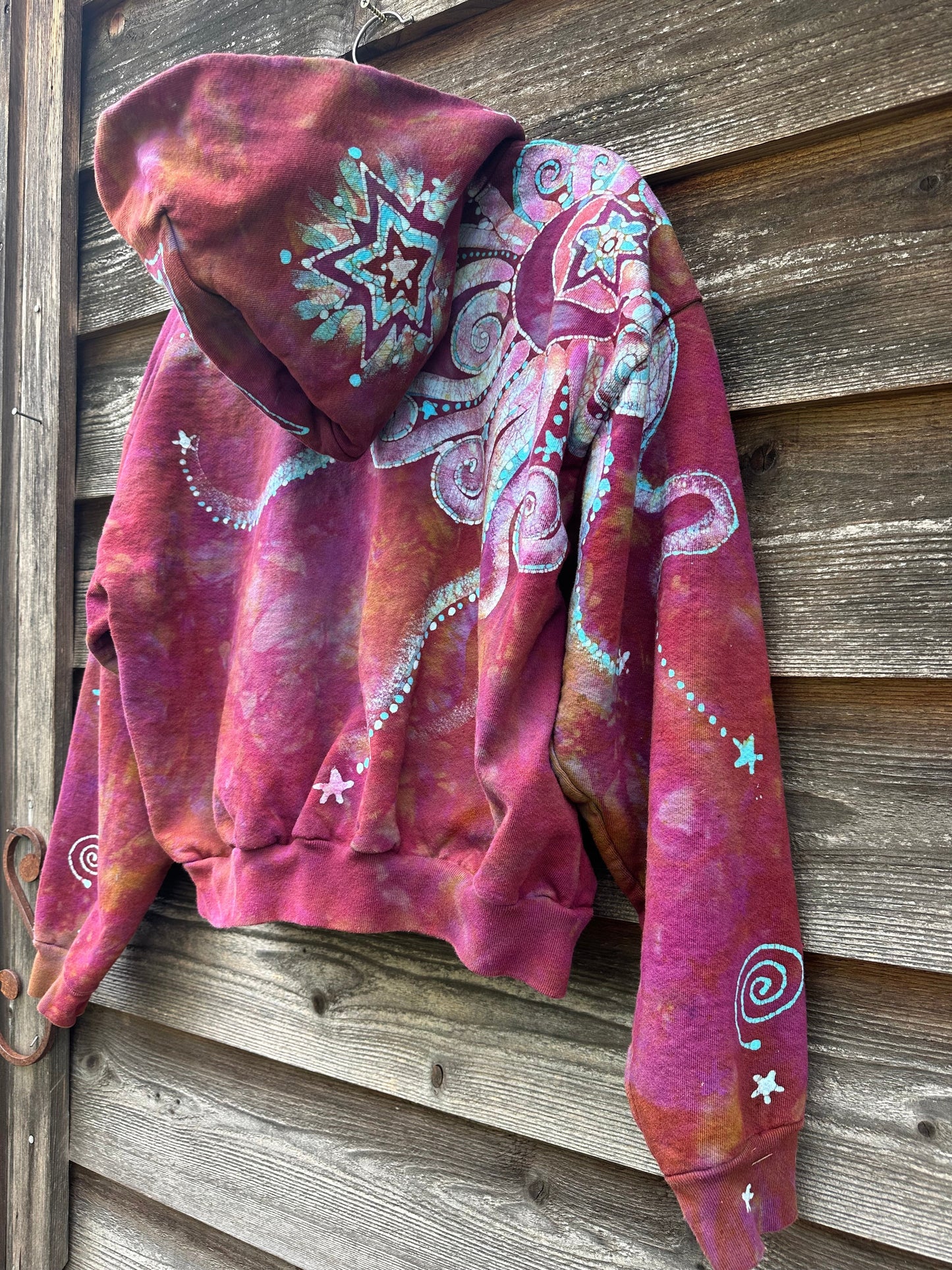 Pacific Sunset Lotus Flower Handmade Batik Hoodie hoodie batikwalla