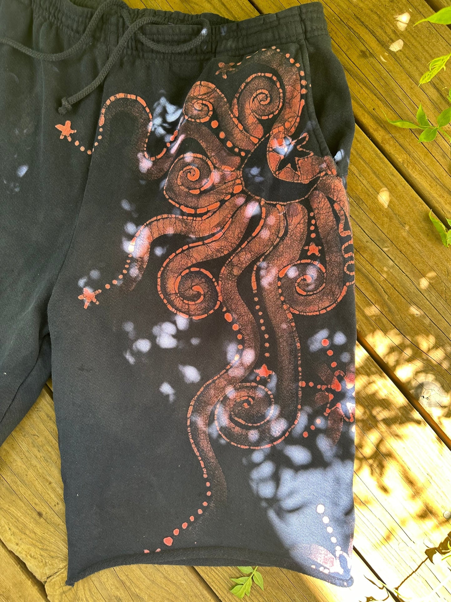 Batik Galaxy Shorts - Midnight Beachcomber - Size 2X Batikwalla by Victoria