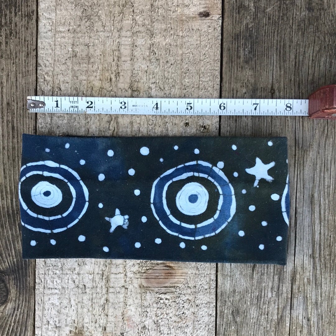 Wild Blueberries Fold Over Headband - by Batikwalla Batikwalla by Victoria