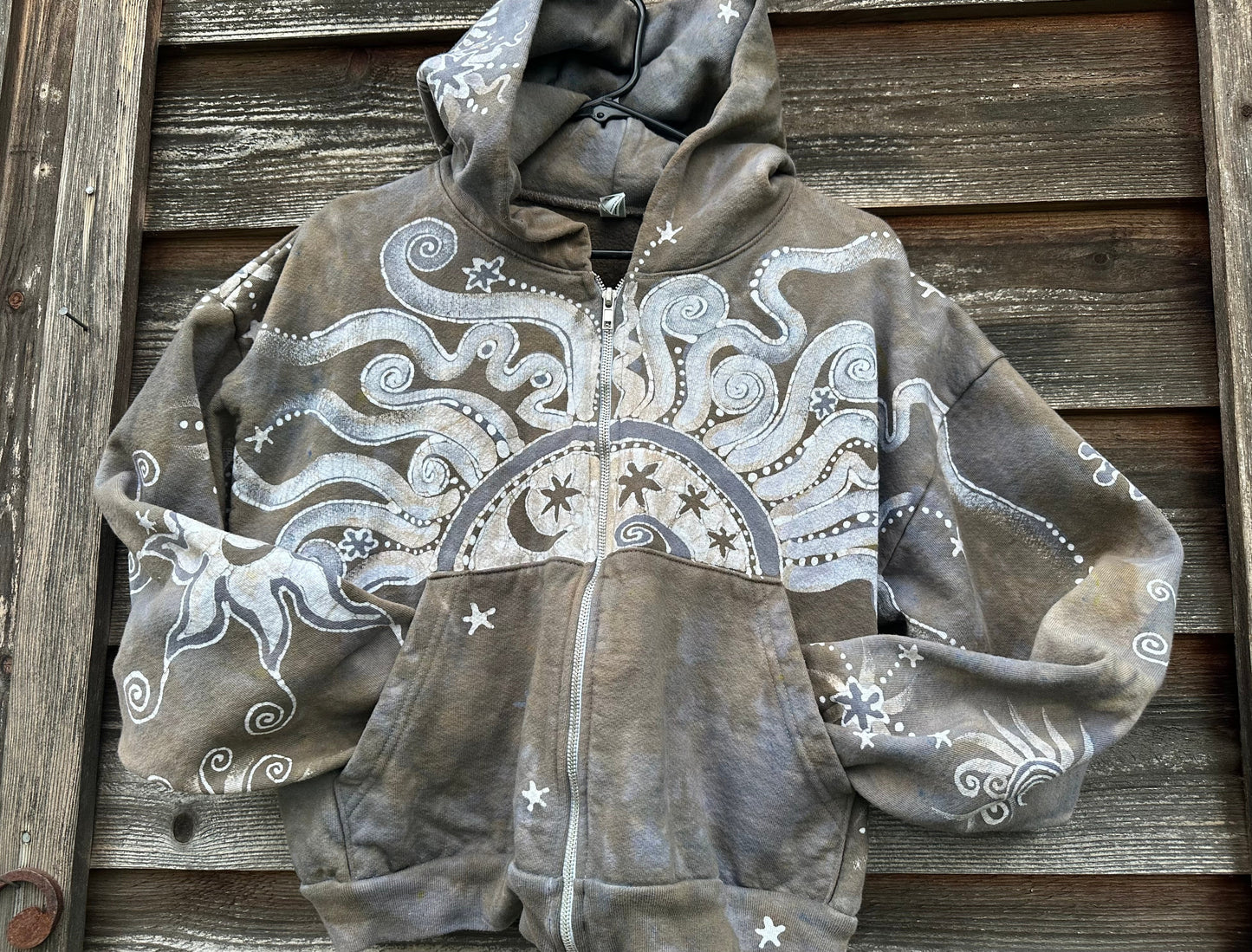 Sandstone Sun Handmade Batik Hoodie hoodie batikwalla