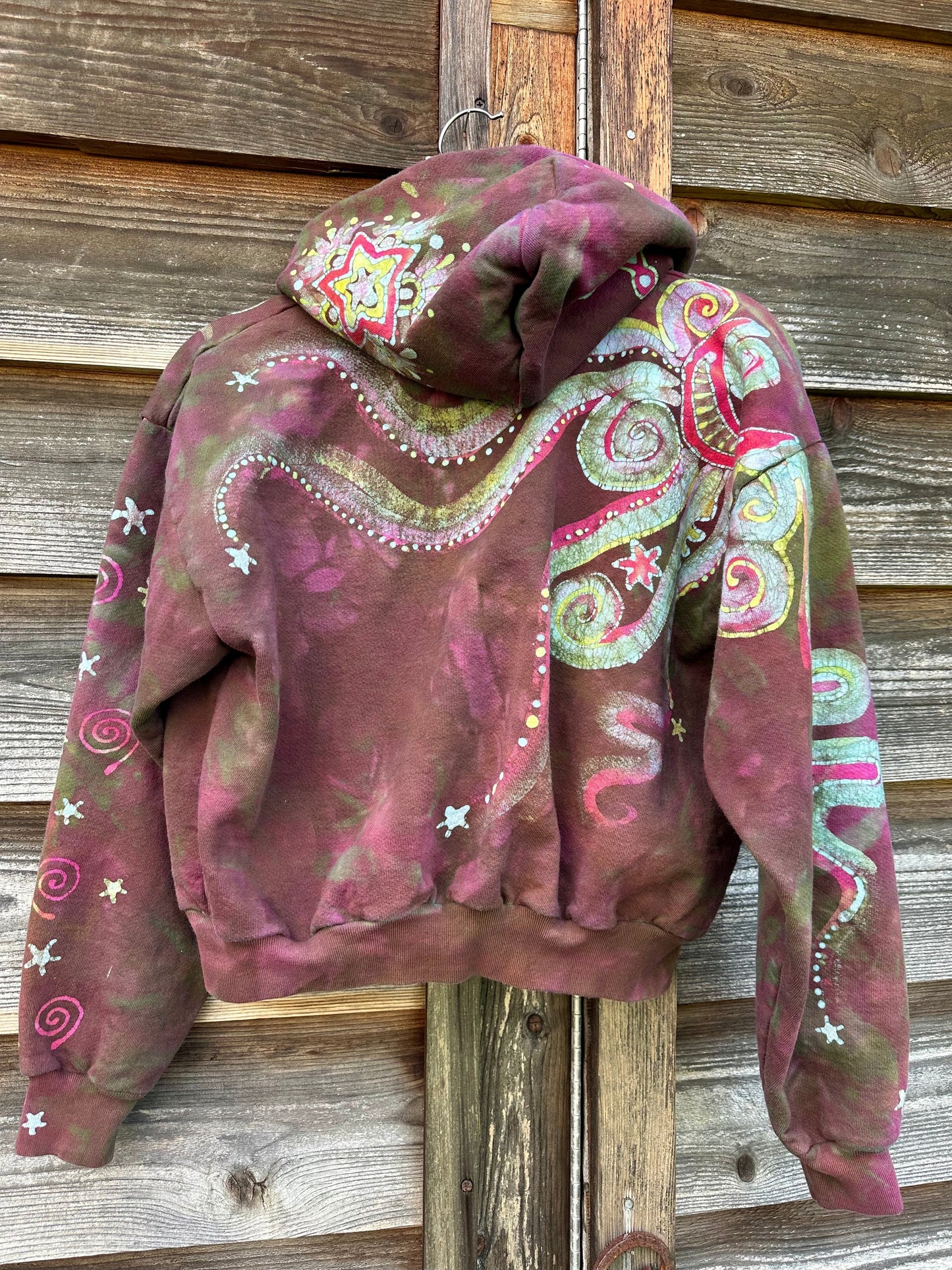 Lotus Flower Handmade Batik Hoodie hoodie batikwalla
