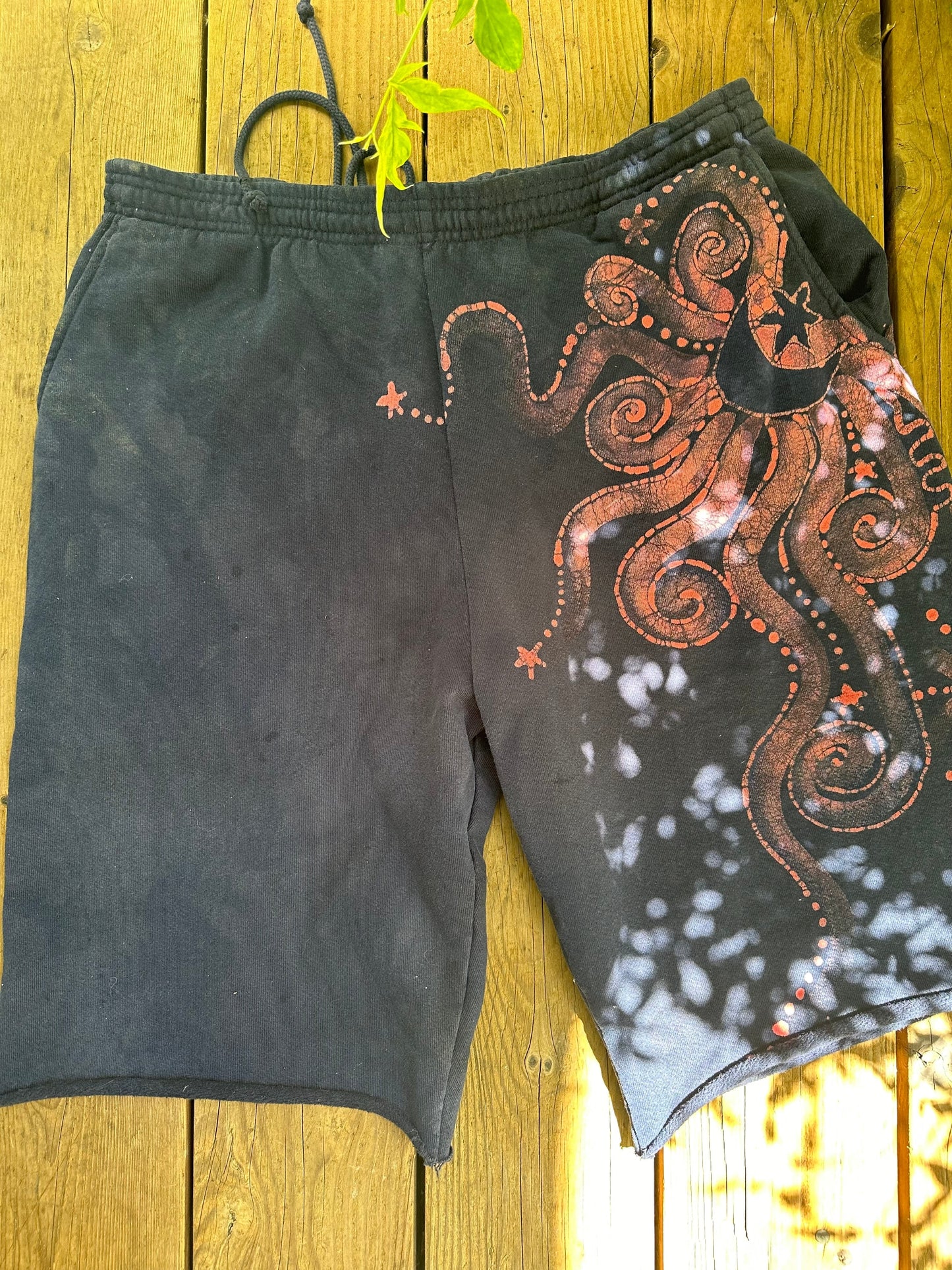 Batik Galaxy Shorts - Midnight Beachcomber - Size 2X Batikwalla by Victoria 2X