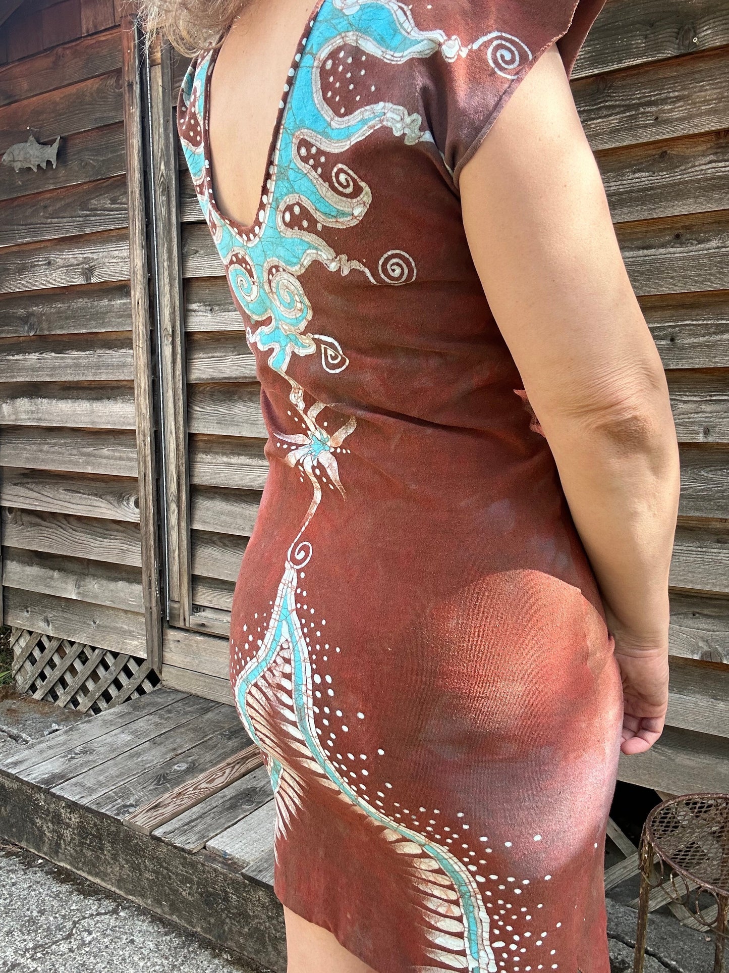 Red Cosmic Tribal Batik Tube Dress Batik Dresses Batikwalla