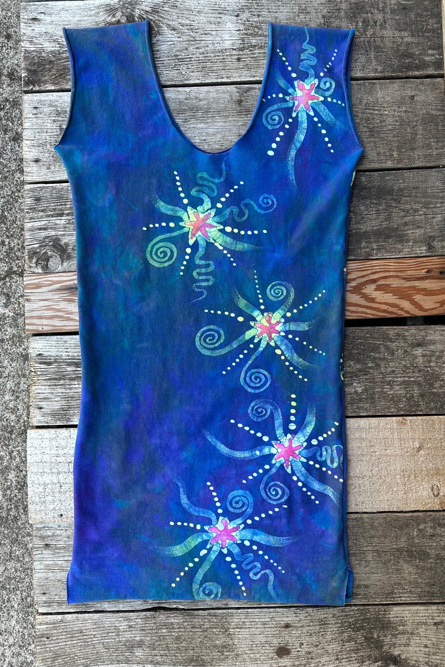 Blue Sky Blue Star Tribal Stretchy Batik Tube Dress Batik Dresses Batikwalla