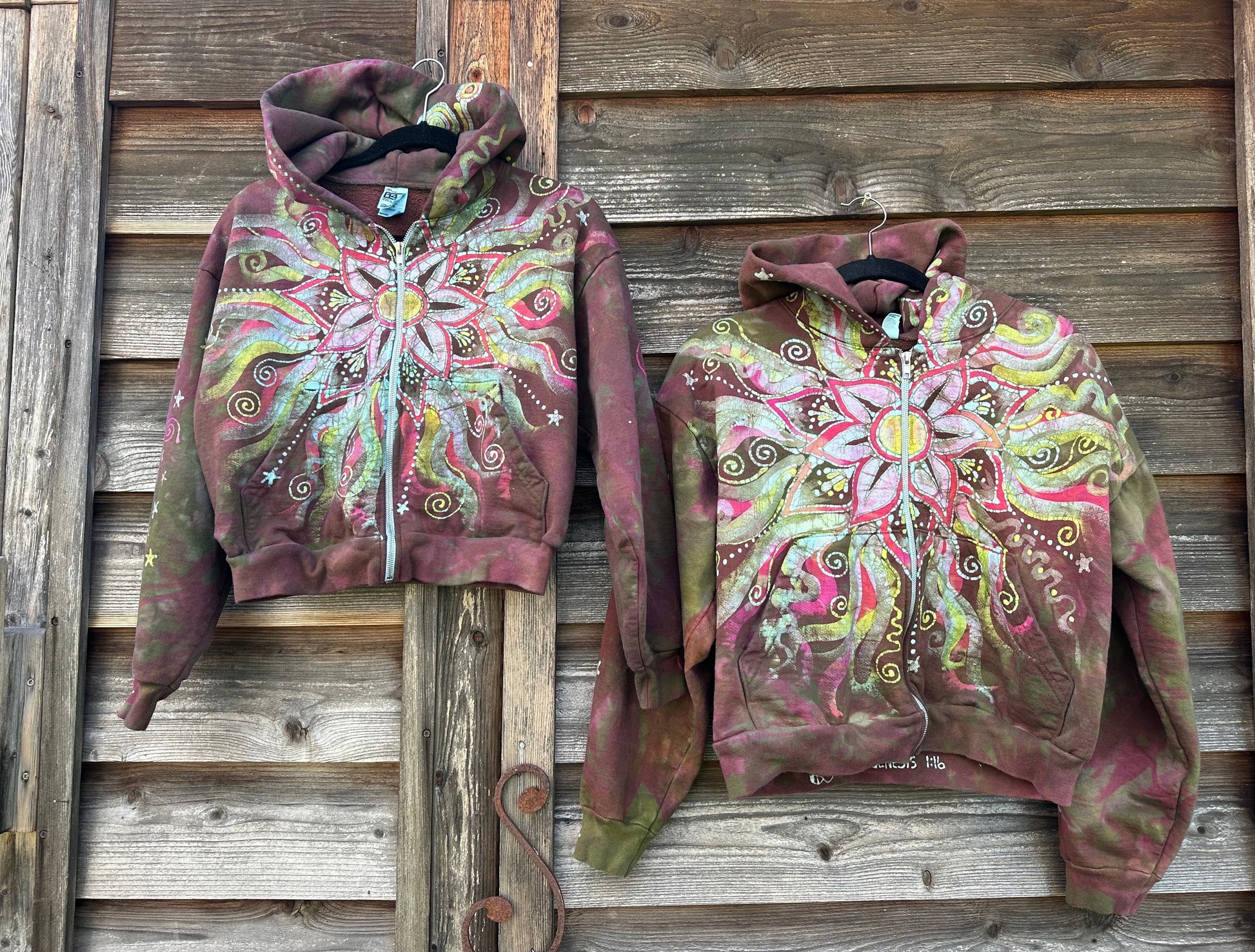 Lotus Flower Handmade Batik Hoodie hoodie batikwalla