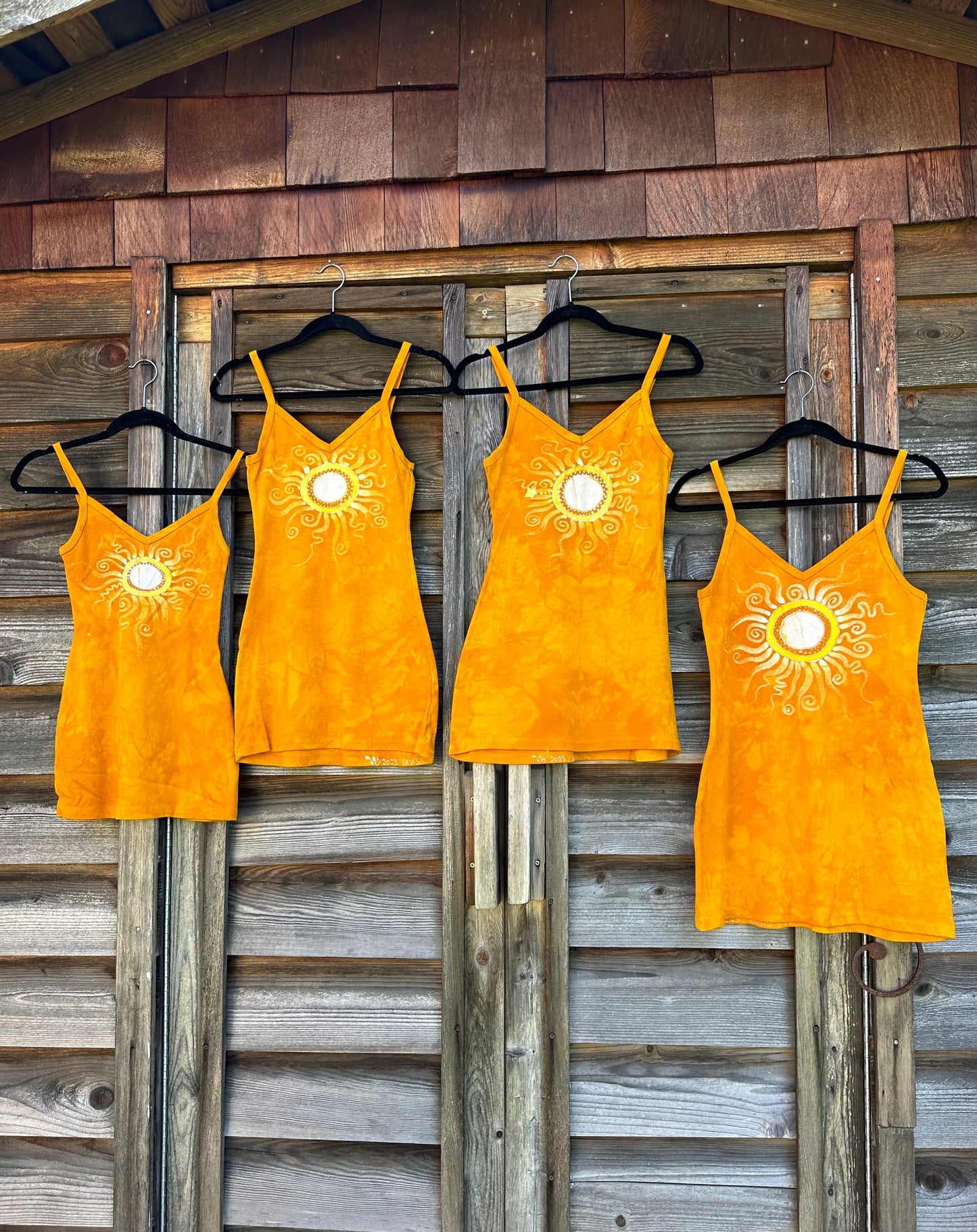 Sunshine Daydream Batik Long Tank Tunic Dress Tops batikwalla XL