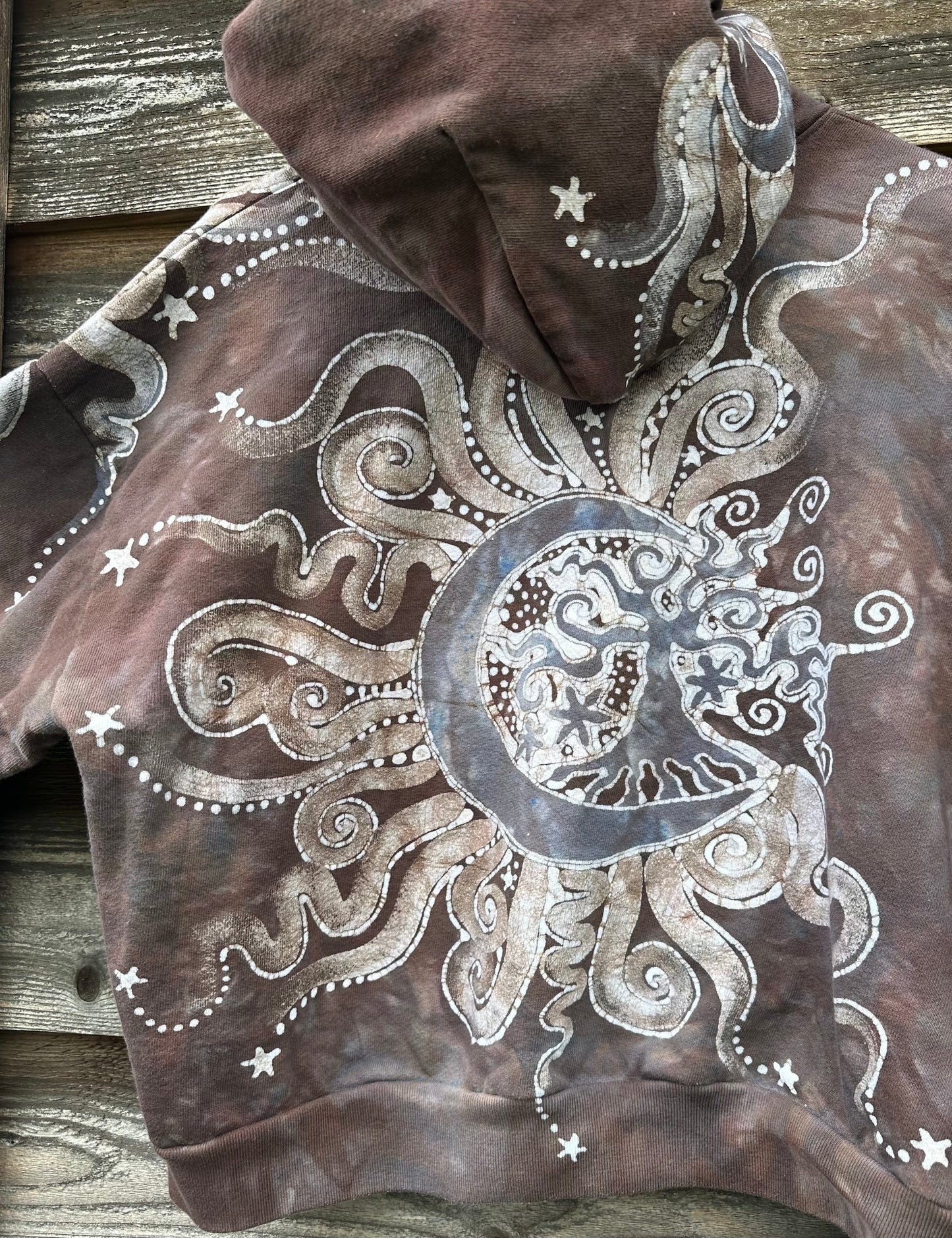 Cedar Moon Handmade Batik Hoodie - One Size - M/L hoodie batikwalla