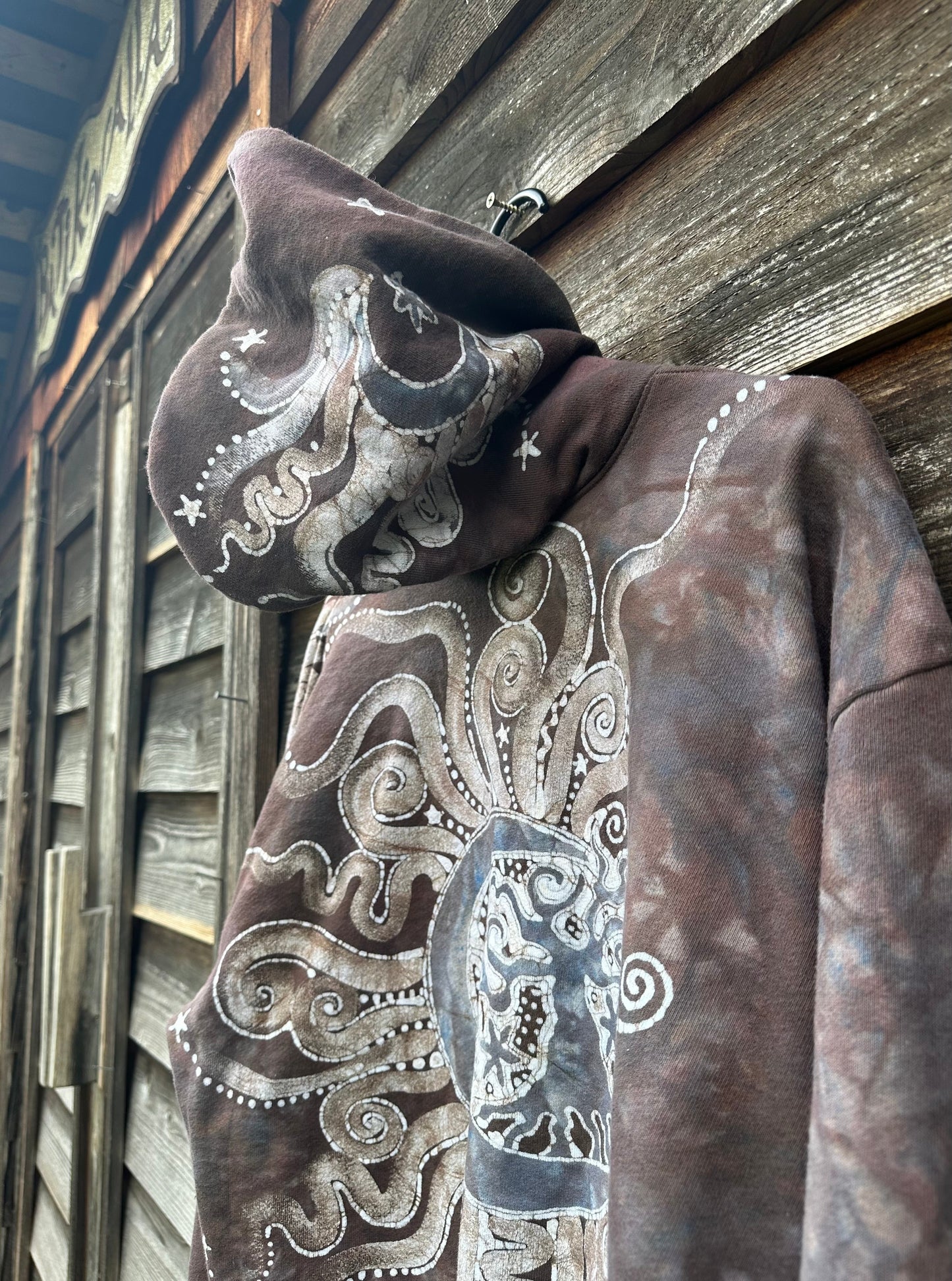 Cedar Moon Handmade Batik Hoodie - One Size - M/L hoodie batikwalla
