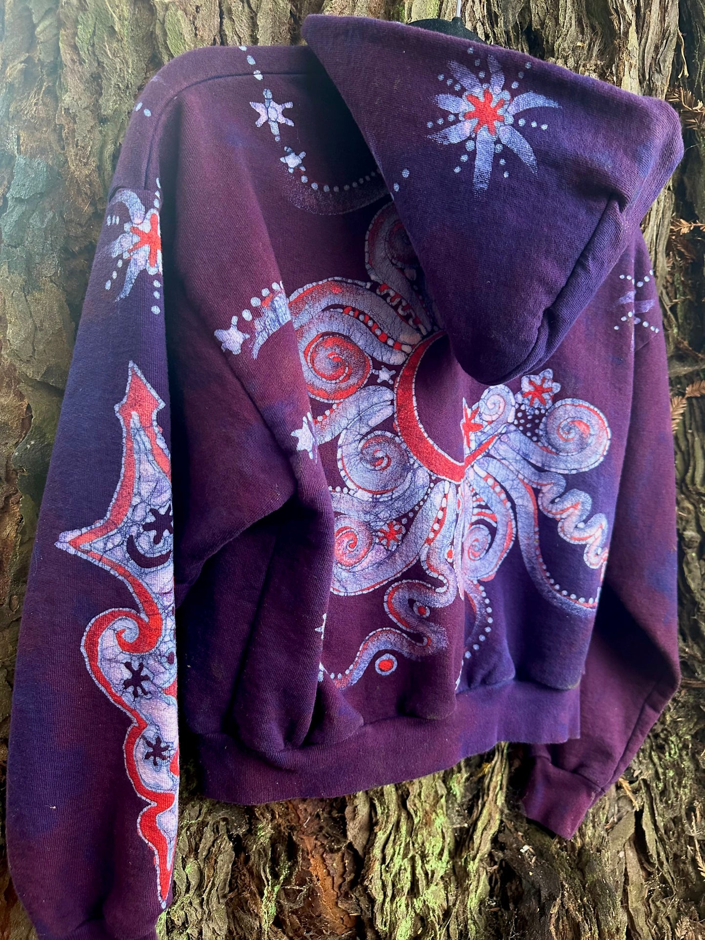 Bonfire Batik Hand Painted Hoodie hoodie batikwalla