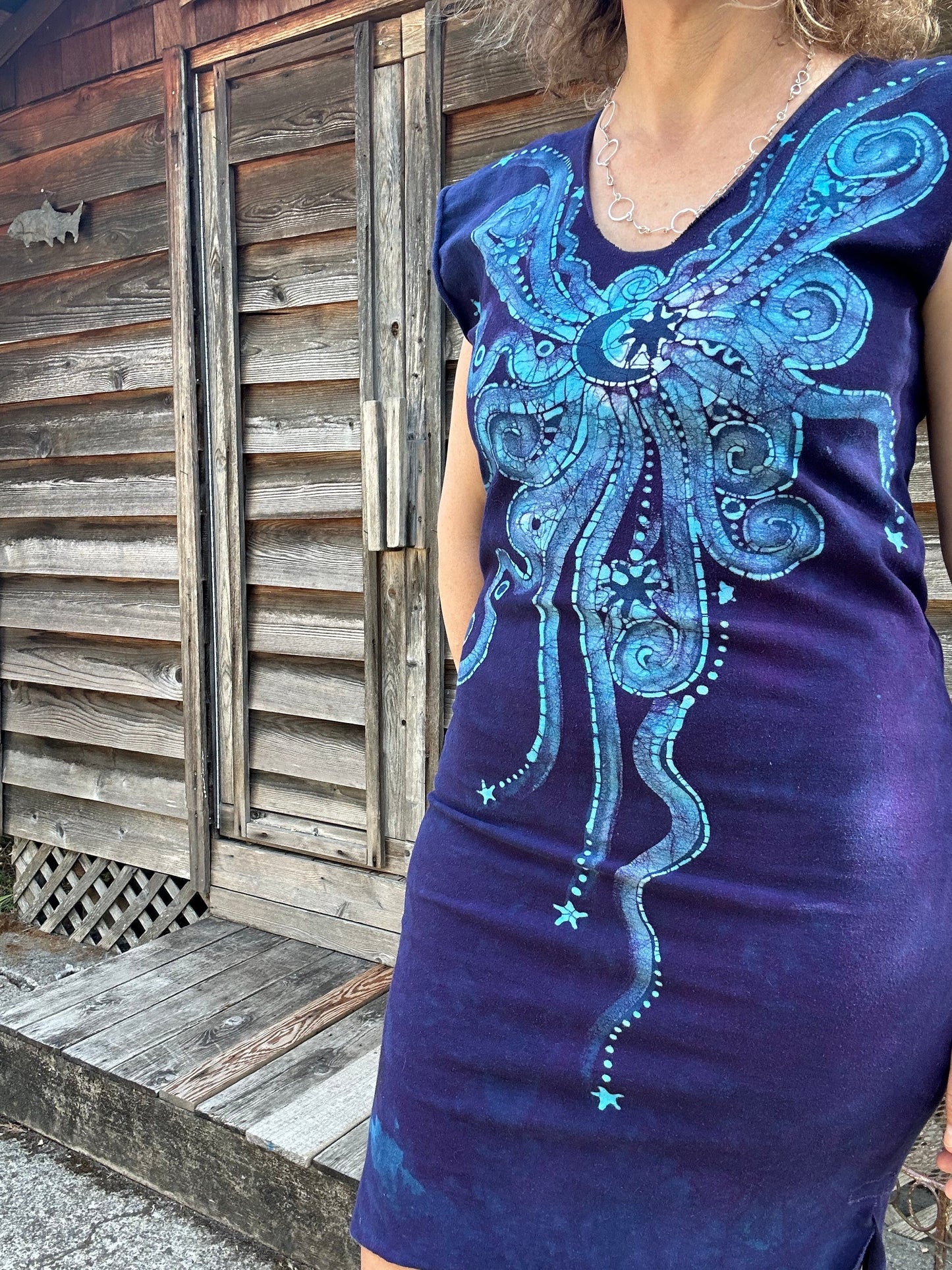 Midnight Moonbeams Tribal Stretchy Hemp Tube Dress Batik Dresses Batikwalla